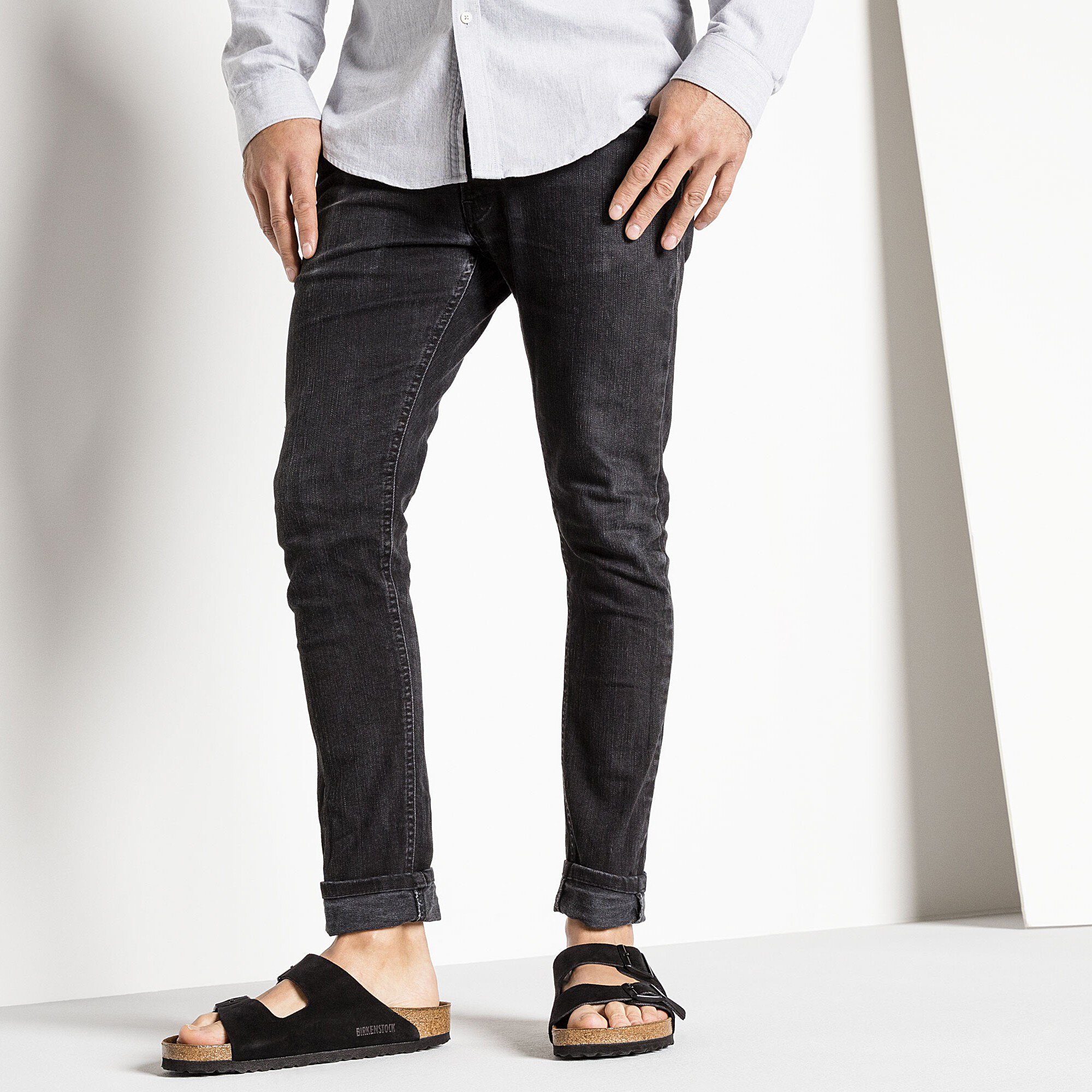 mens black birkenstocks