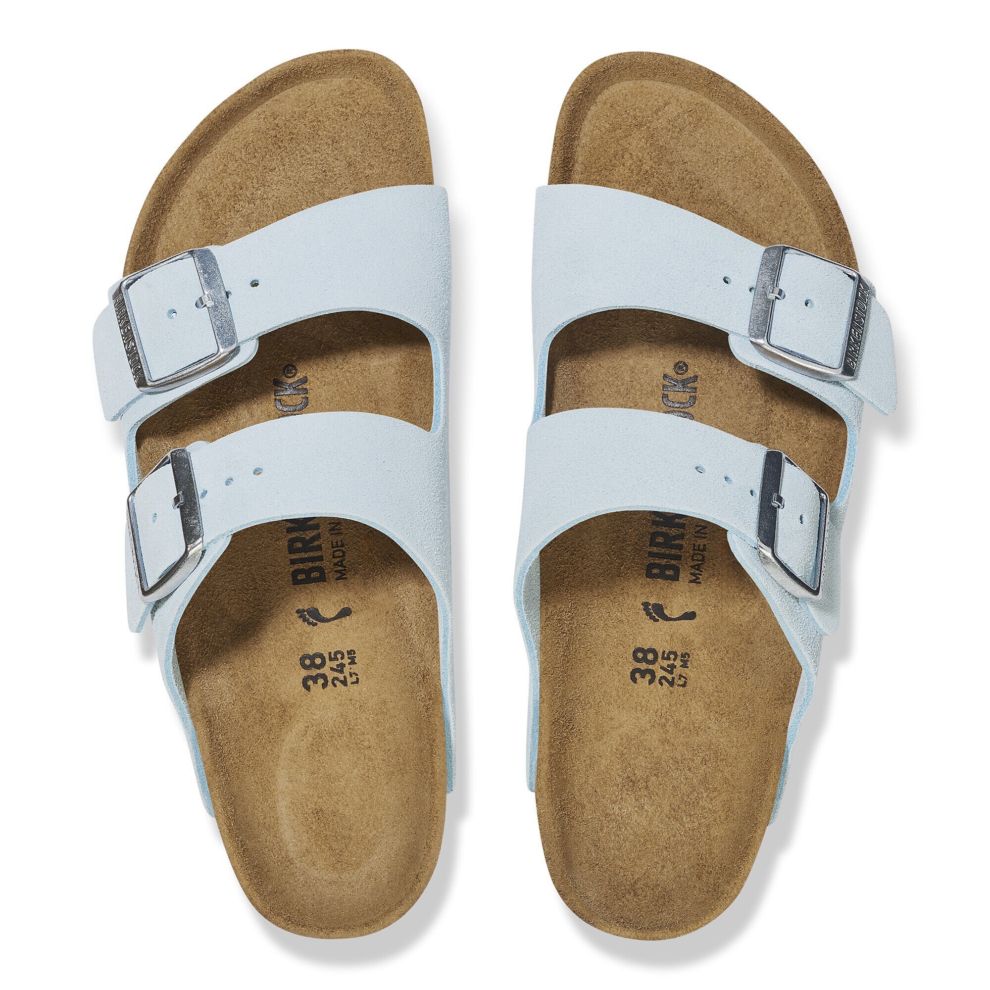 BIRKENSTOCK ブルー サンダル 38 Birkenstock Birki's Metallic Blue Sandals 38 L 7 One Strap