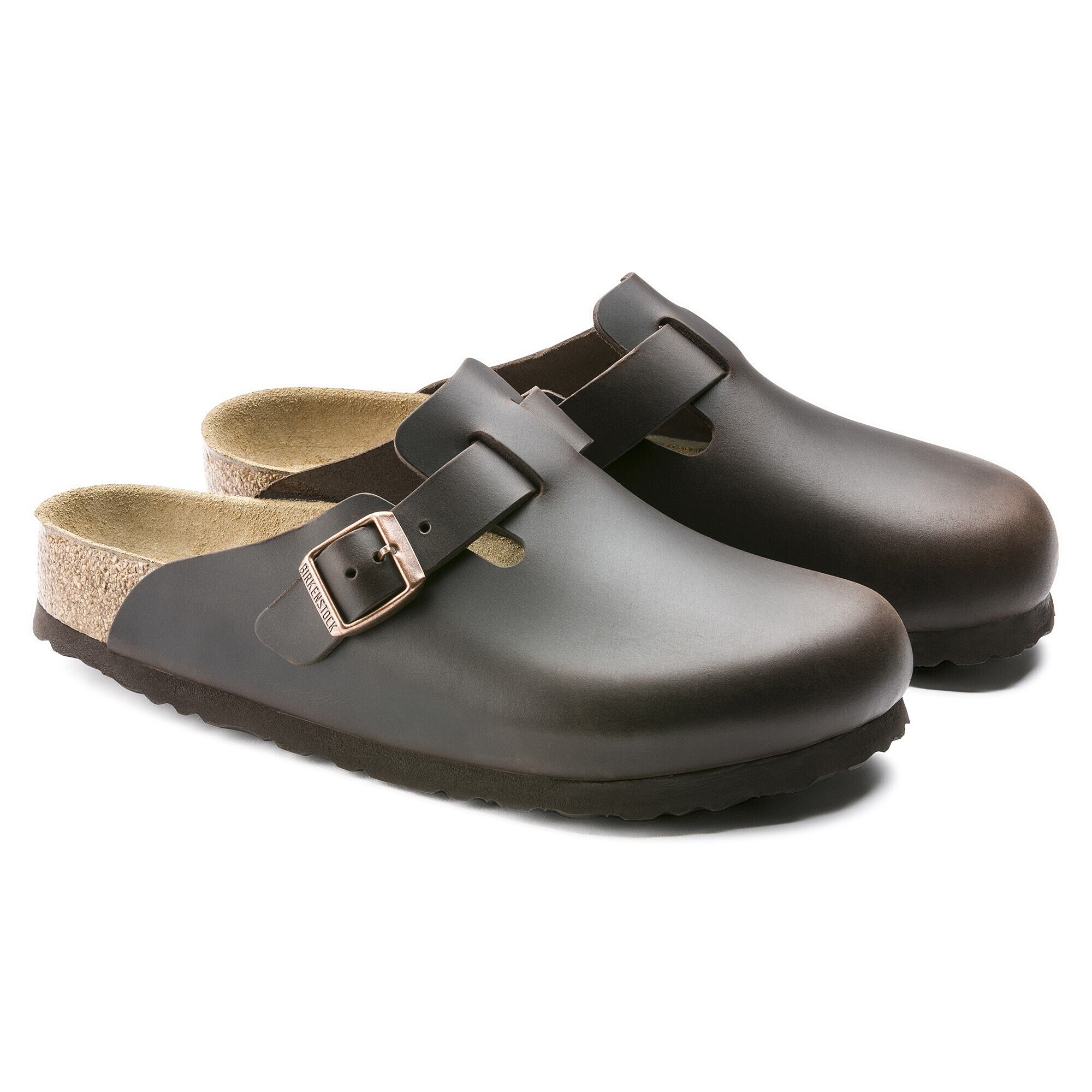 birkenstock boston amalfi leather soft footbed