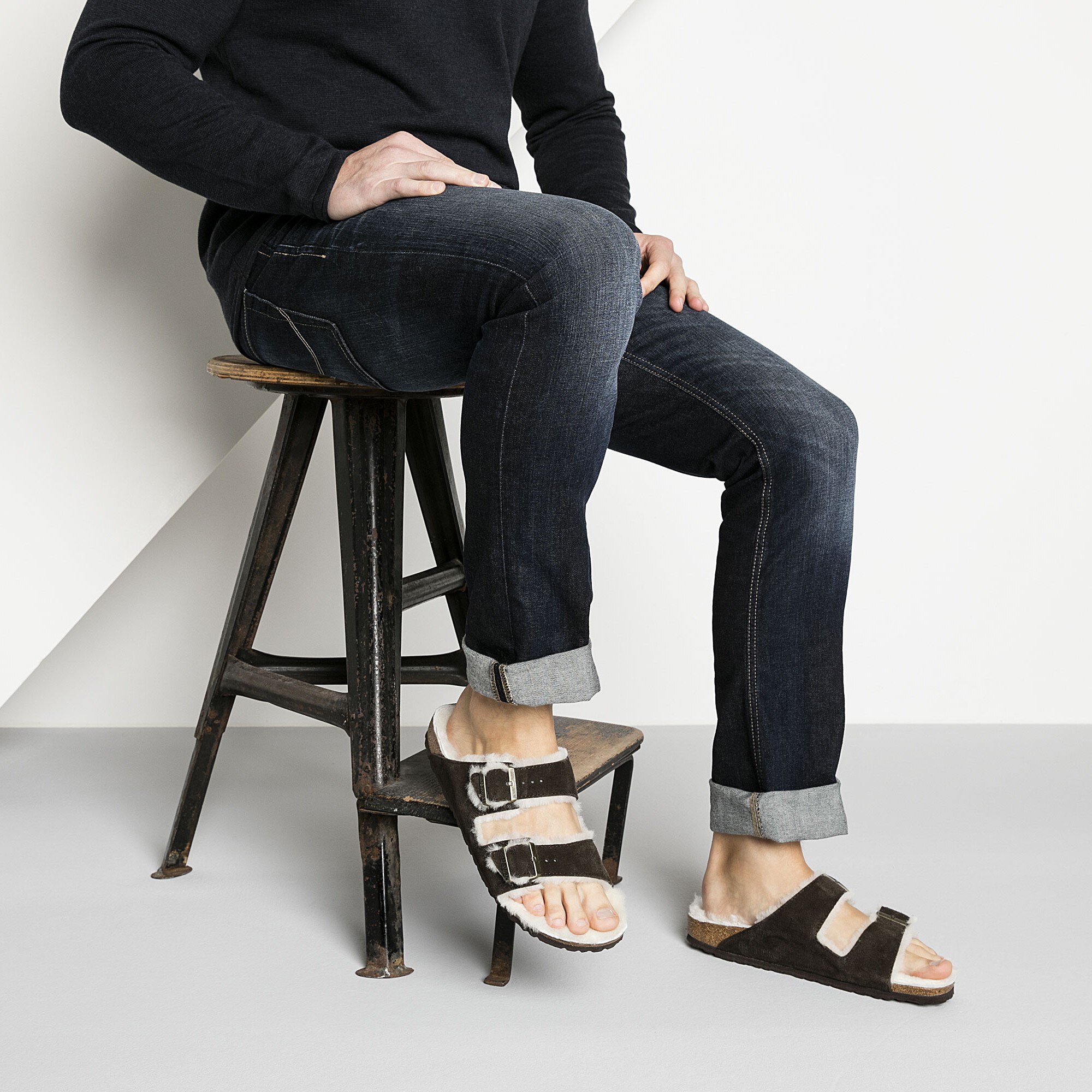 birkenstock shearling shoes
