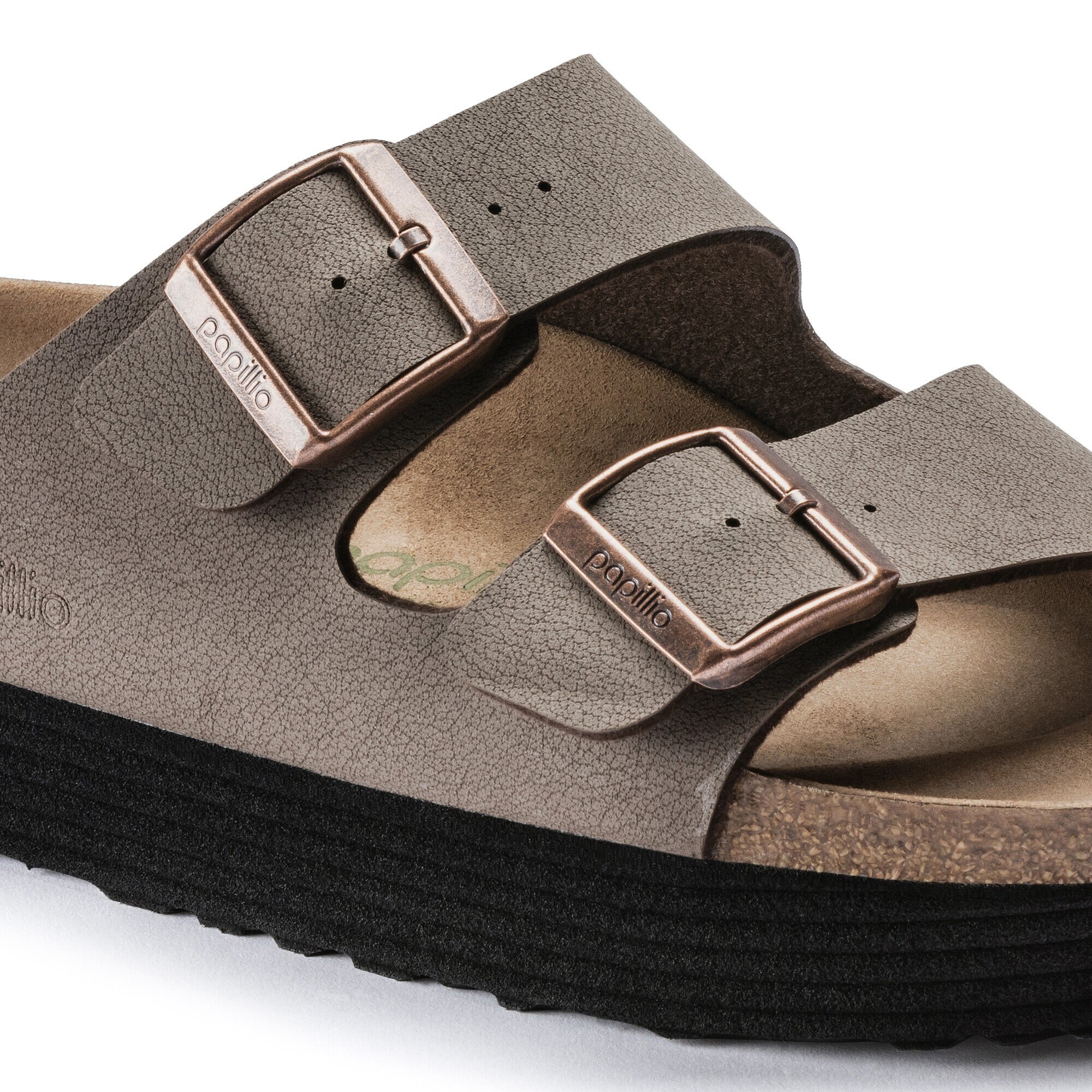 Arizona Platform Vegan Birkibuc Mocha BIRKENSTOCK
