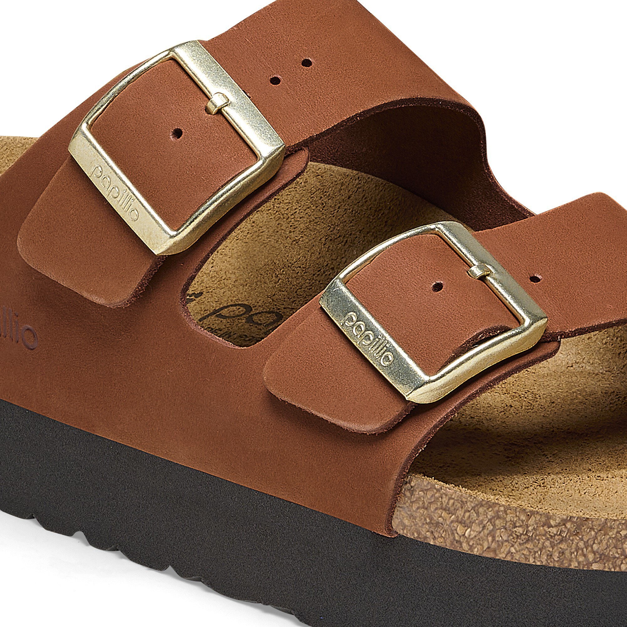 Arizona Platform Nubuck Leather Pecan | BIRKENSTOCK