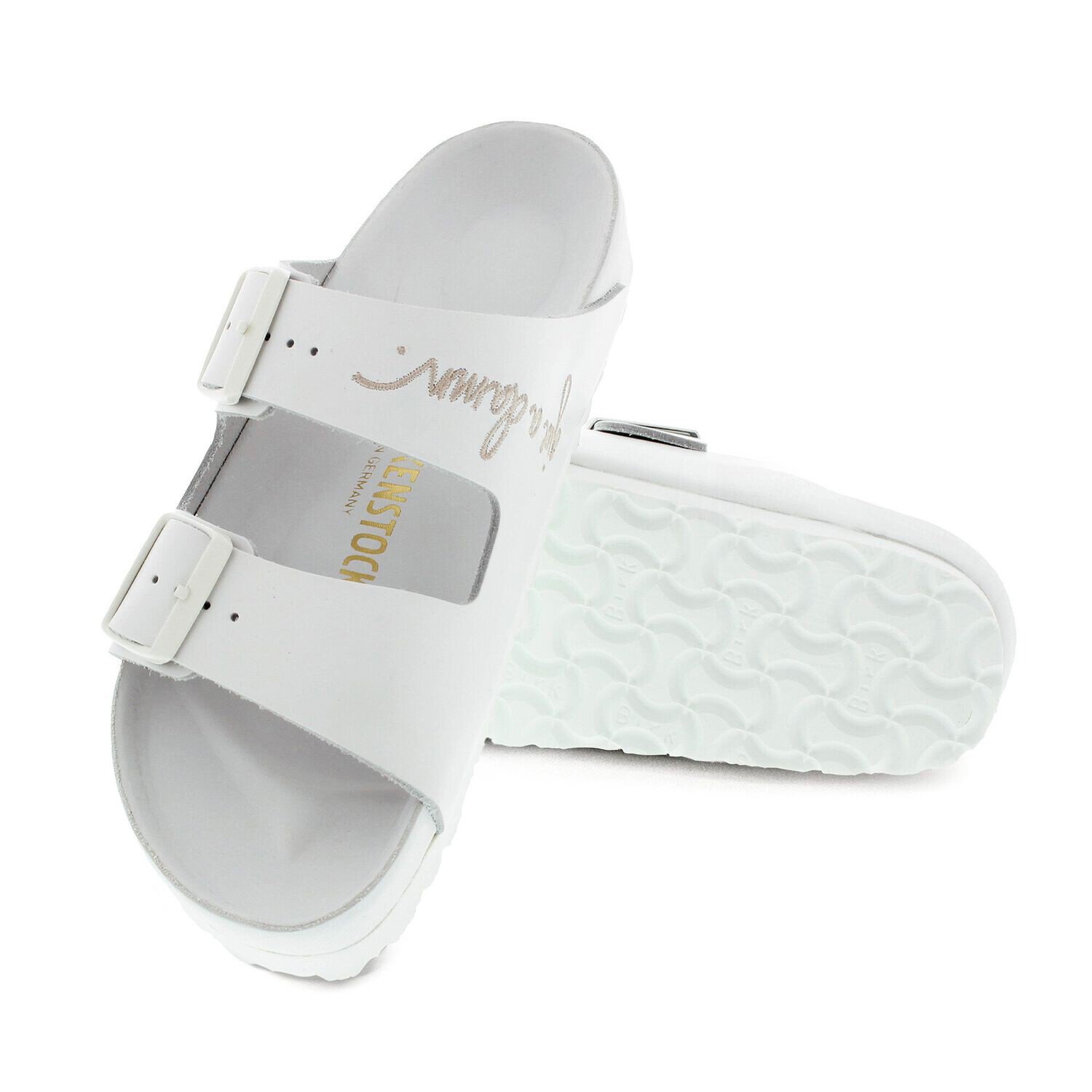 （hamadoragon320）BIRKENSTOCK Arizona 白 Birkenstock Arizona Soft Footbed – White Leather | Plaza