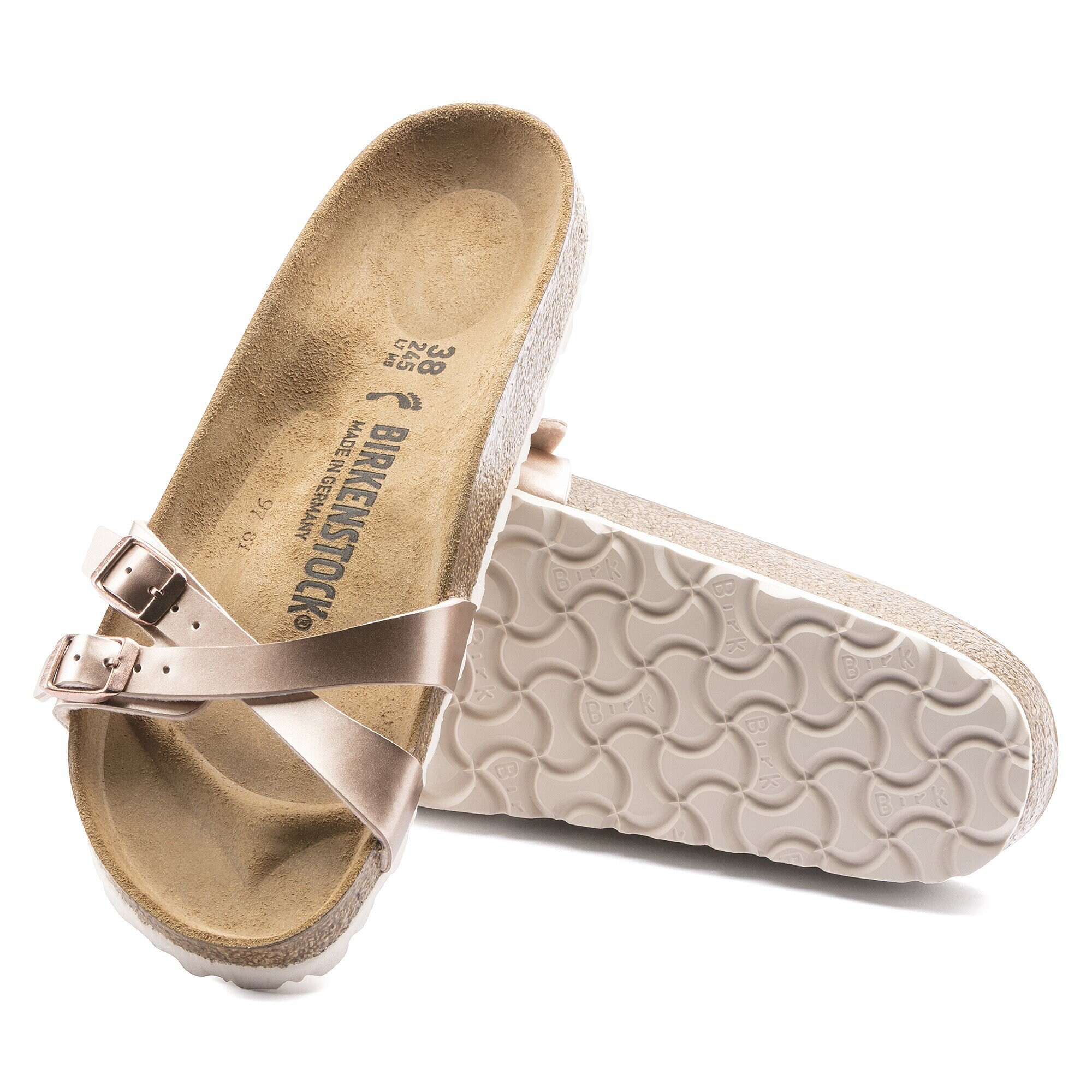 birkenstock metallic copper