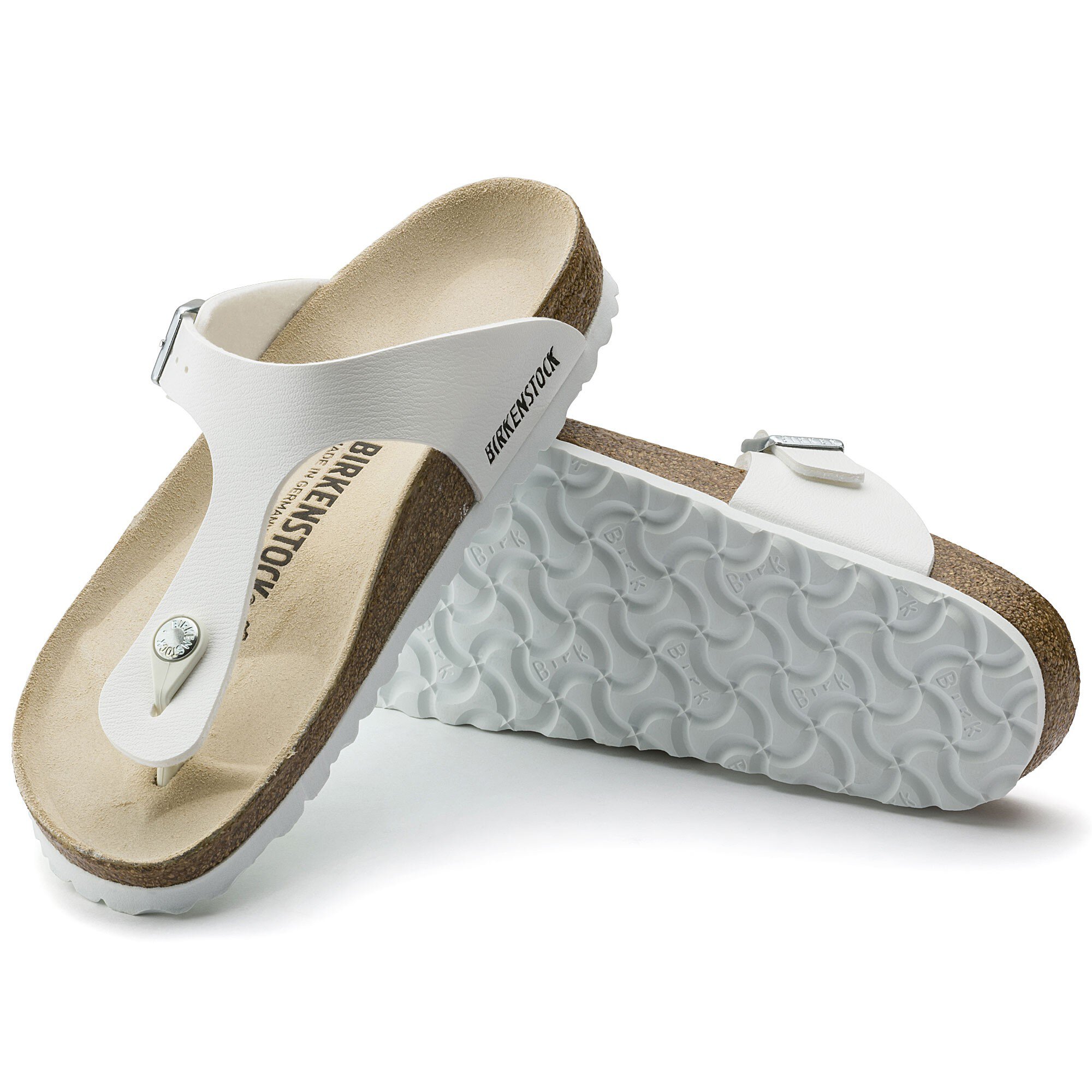 White birkenstocks gizeh outlet