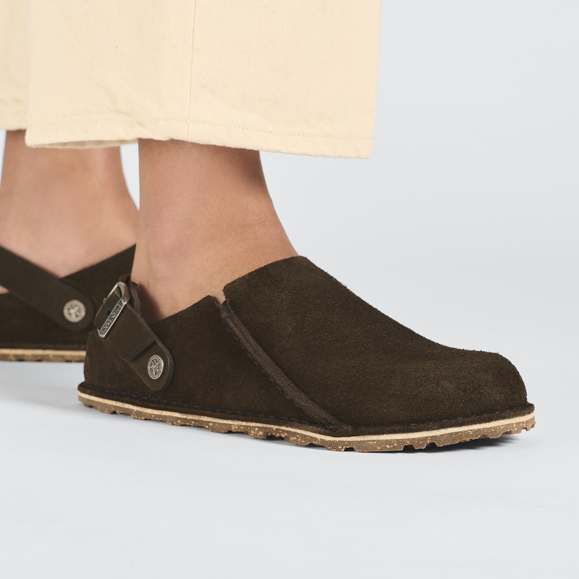 suede birkenstocks black