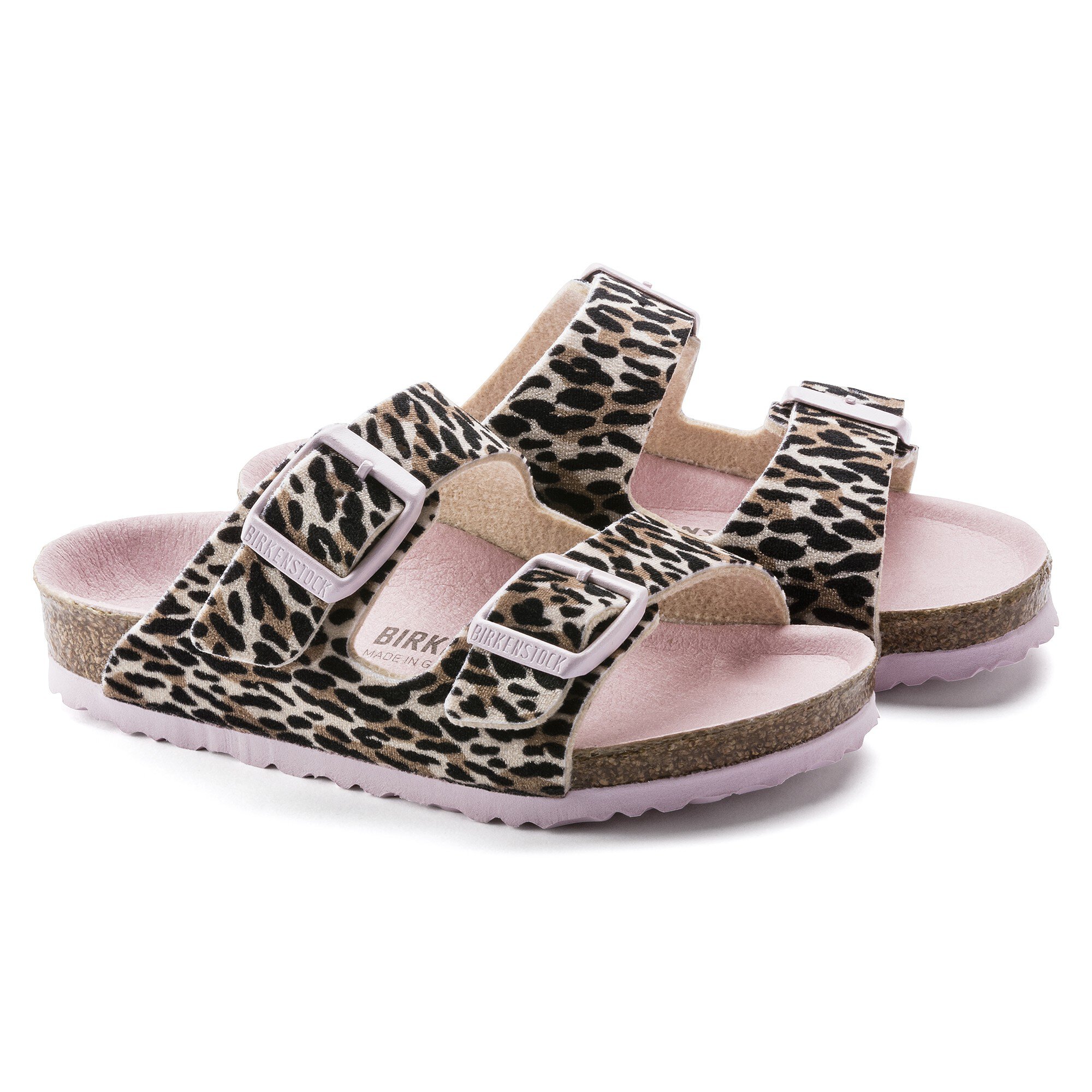 Arizona Kids Textile Leo Lilly Brown Rose | BIRKENSTOCK