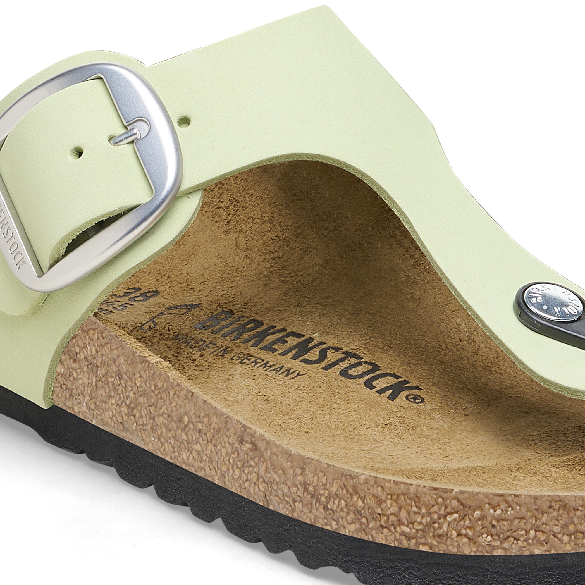 Gizeh Big Buckle Nubuk Leather Faded Lime | BIRKENSTOCK Gizeh Big Buckle Nubuk Leather Faded Lime | BIRKENSTOCK