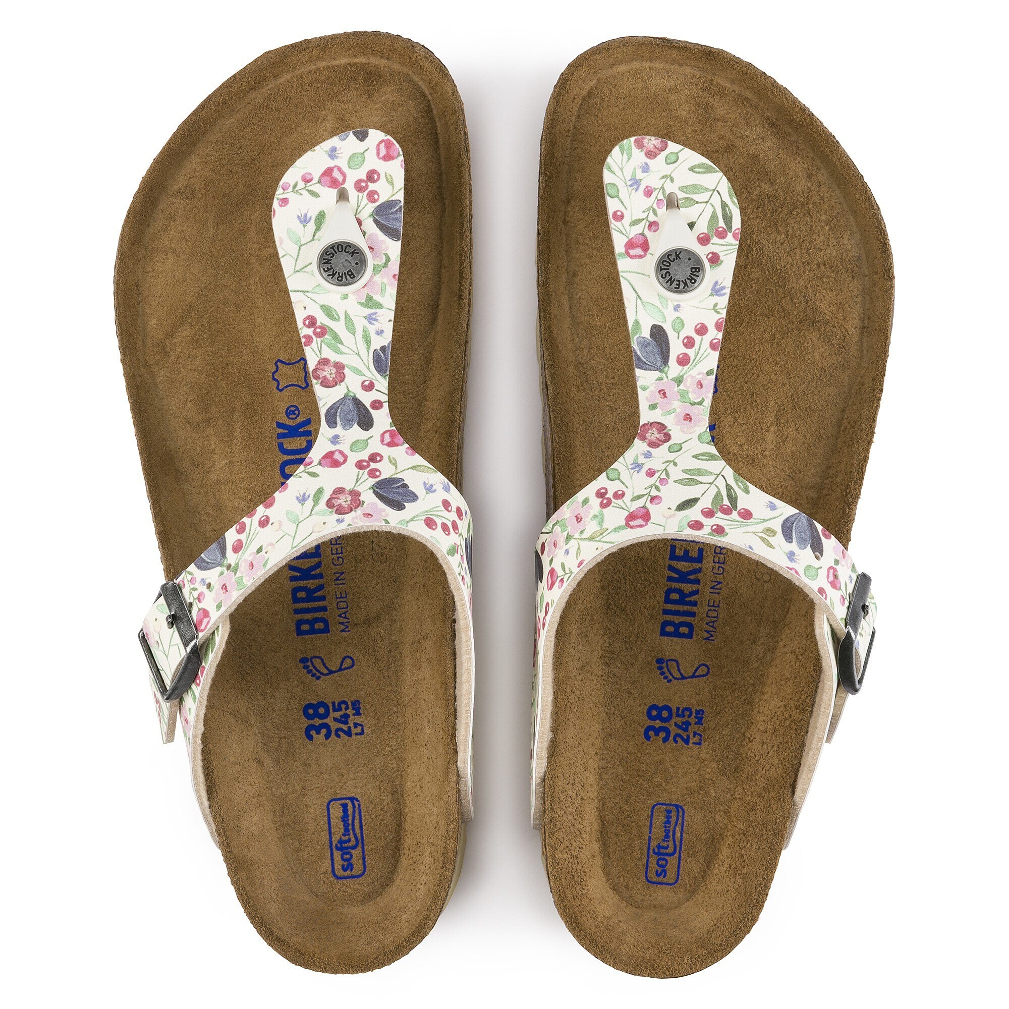 birkenstock florida meadow flowers beige