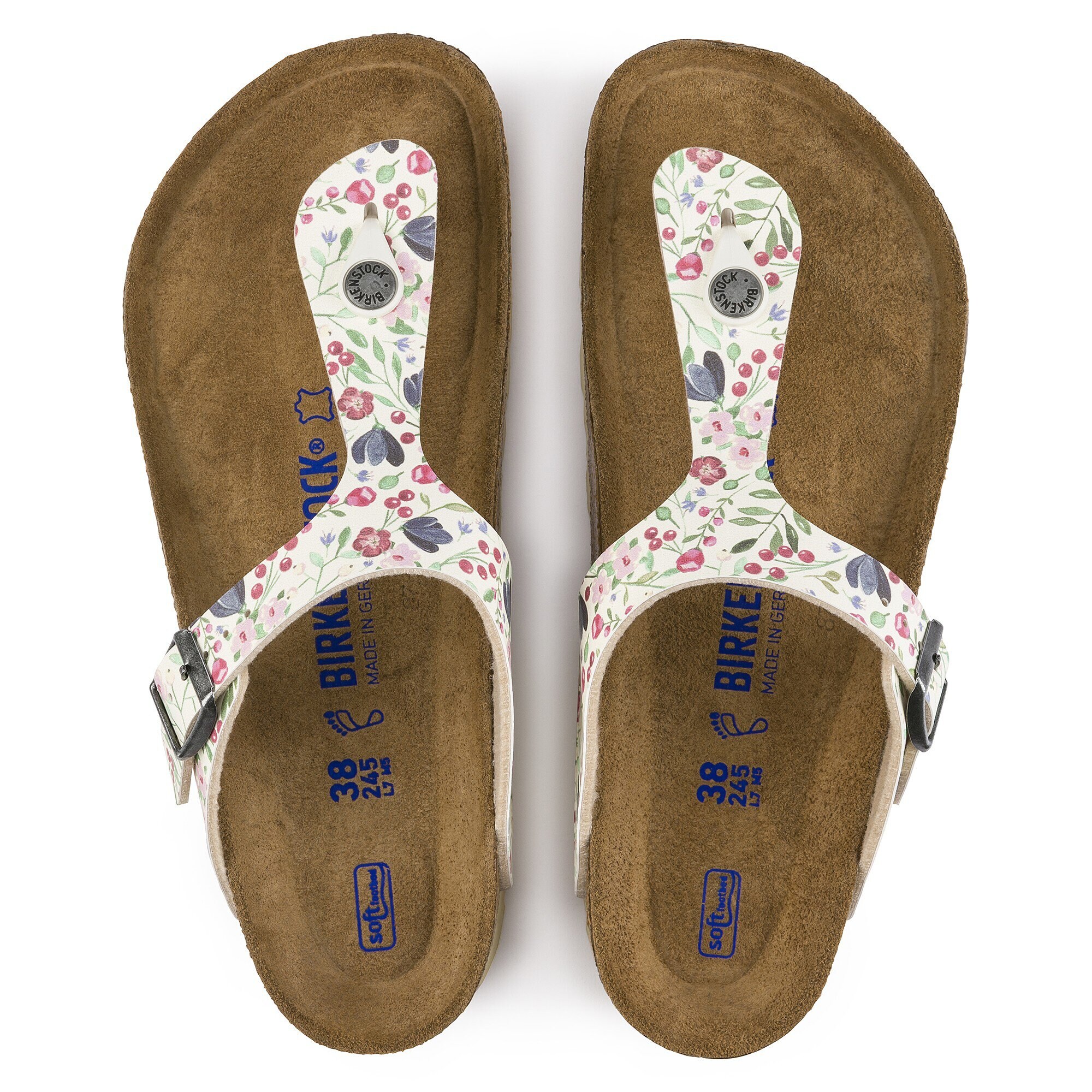 birkenstock meadow flowers beige