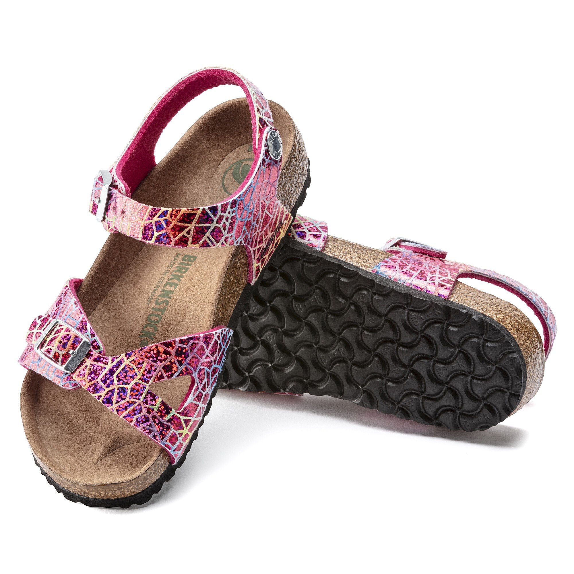 Kijker Tenslotte Avonturier Rio Kids Vegan Micro Fibre Flashy Hologram Pink | BIRKENSTOCK