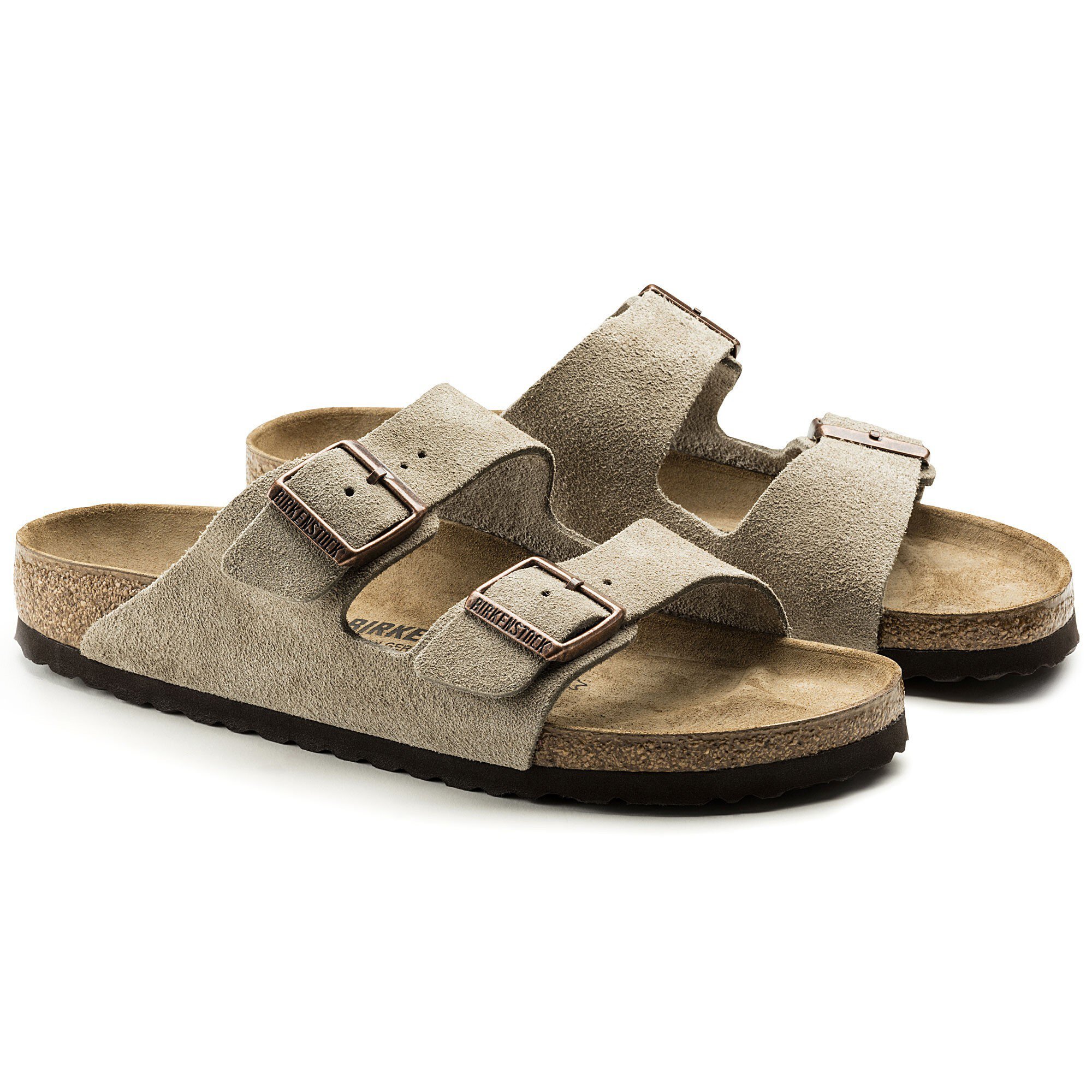 Birkenstock - Arizona - Taupe Suede – Walk Rite Shoes