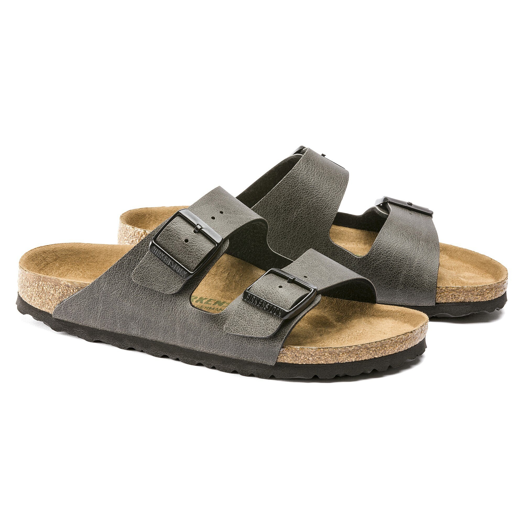 birkenstock arizona vegan anthracite sandals