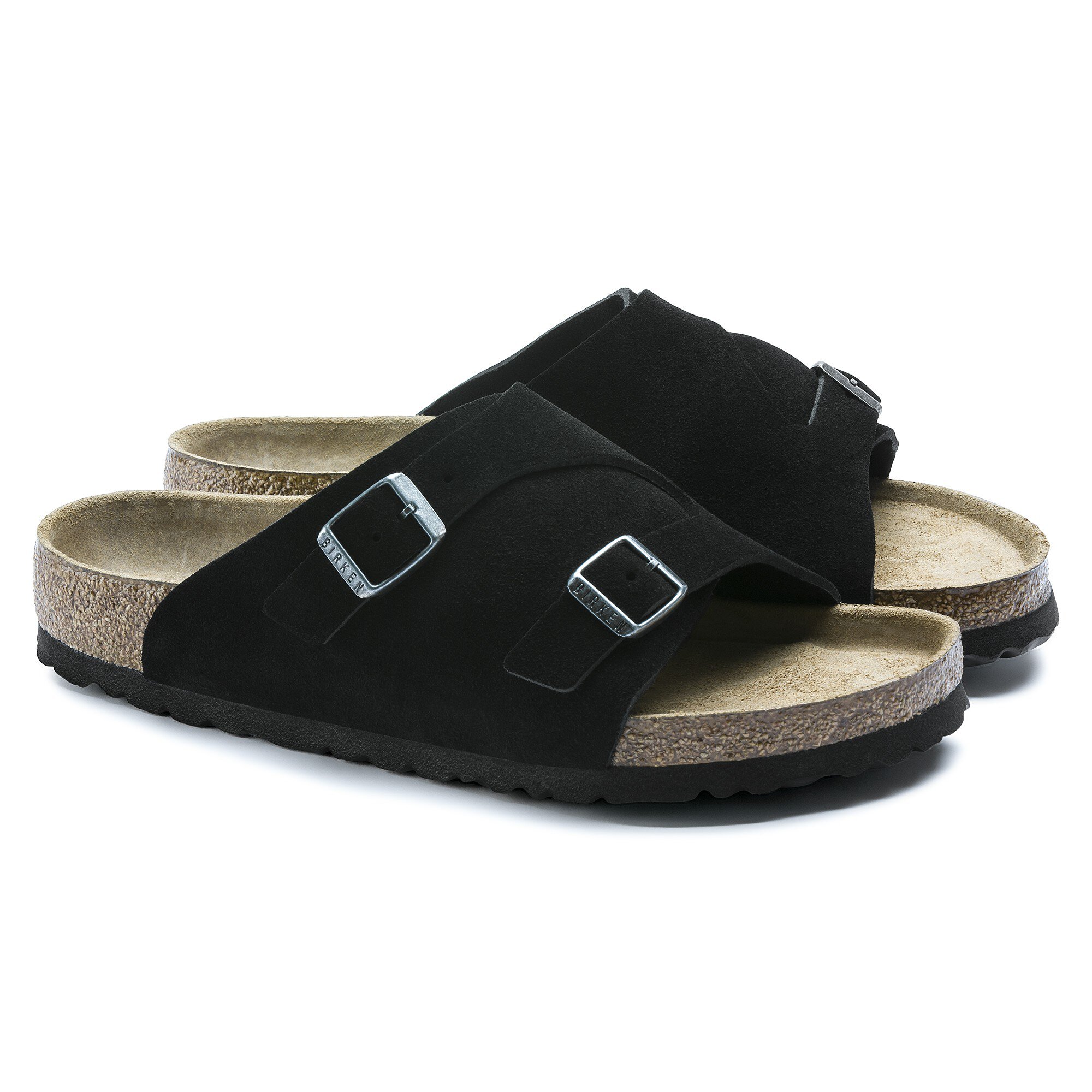 Z rich Soft Footbed Suede Leather Black