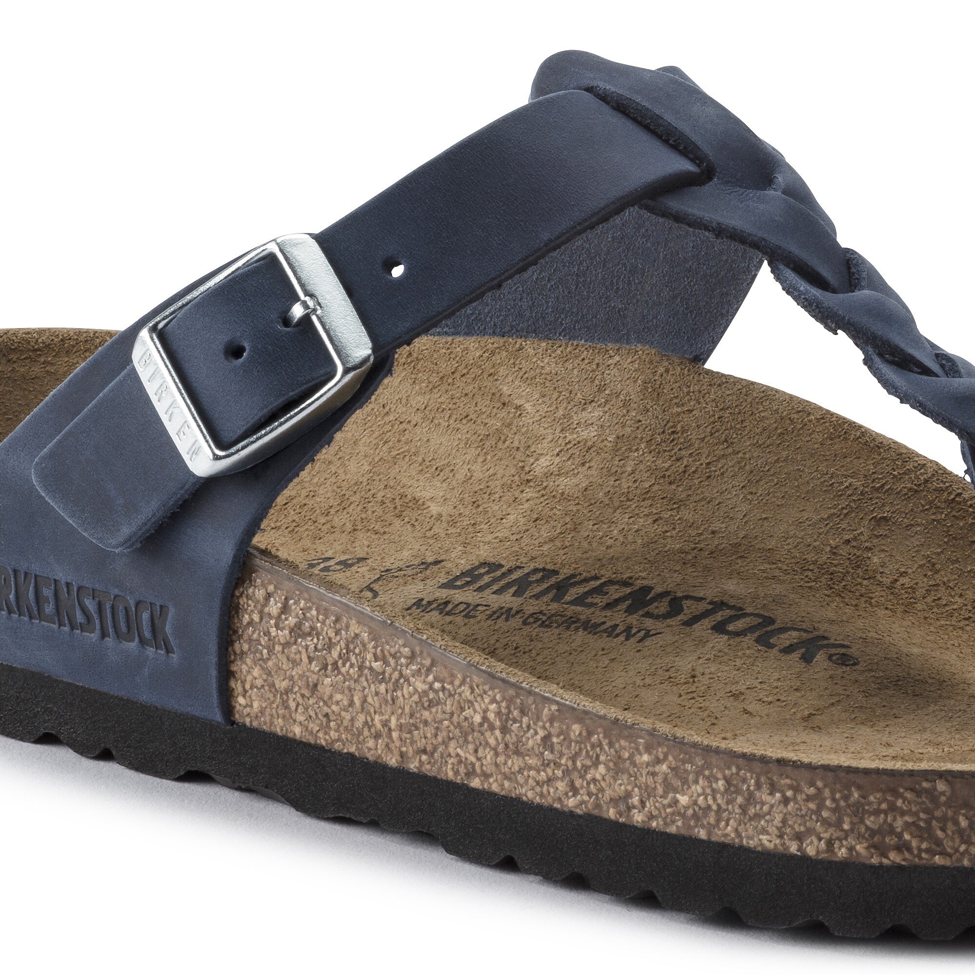 Birkenstock gizeh blue 2024 leather
