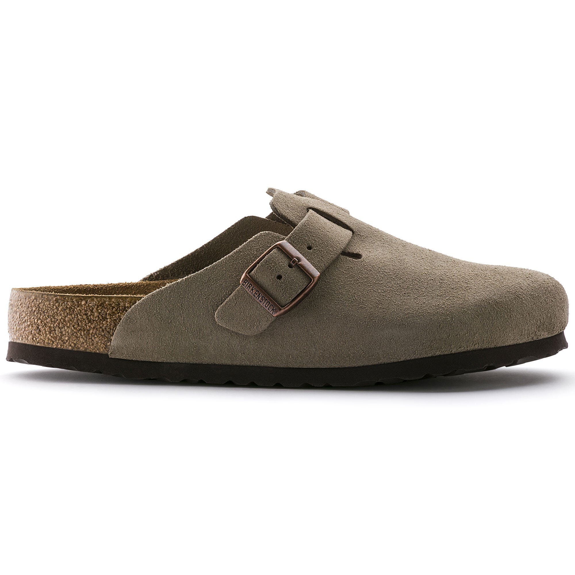 Boston Footbed Suede Leather Taupe |