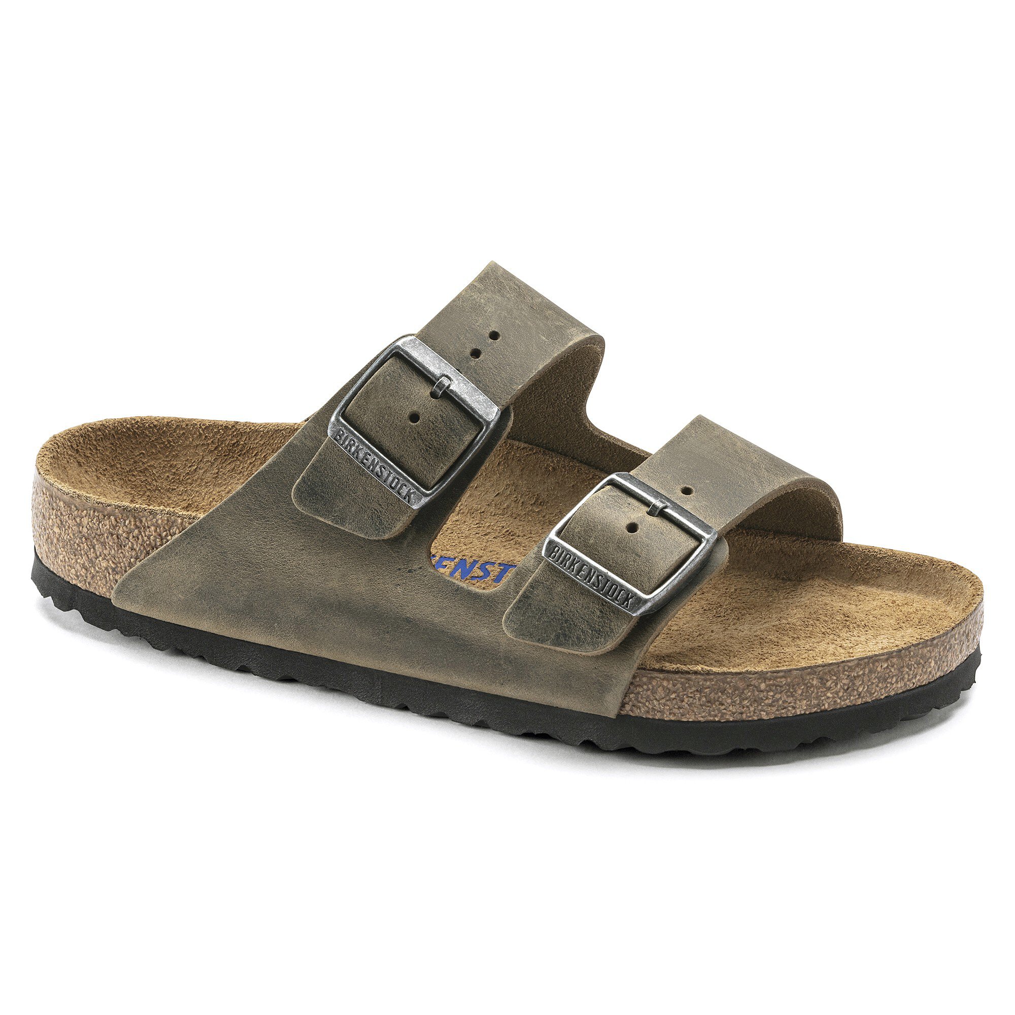 Amfibiekøretøjer Uden tidevand Arizona blød fodseng Oiled Leather Faded Khaki | BIRKENSTOCK