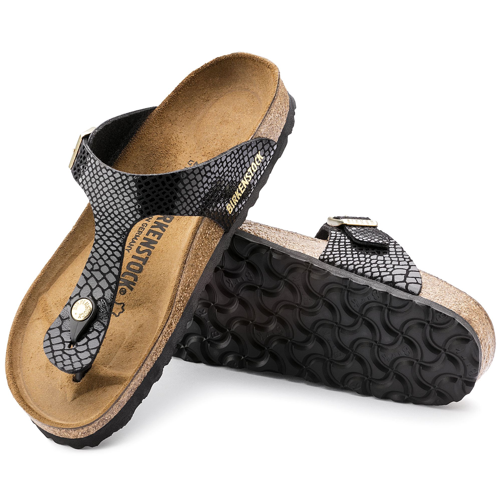 birkenstock snakeskin sandals
