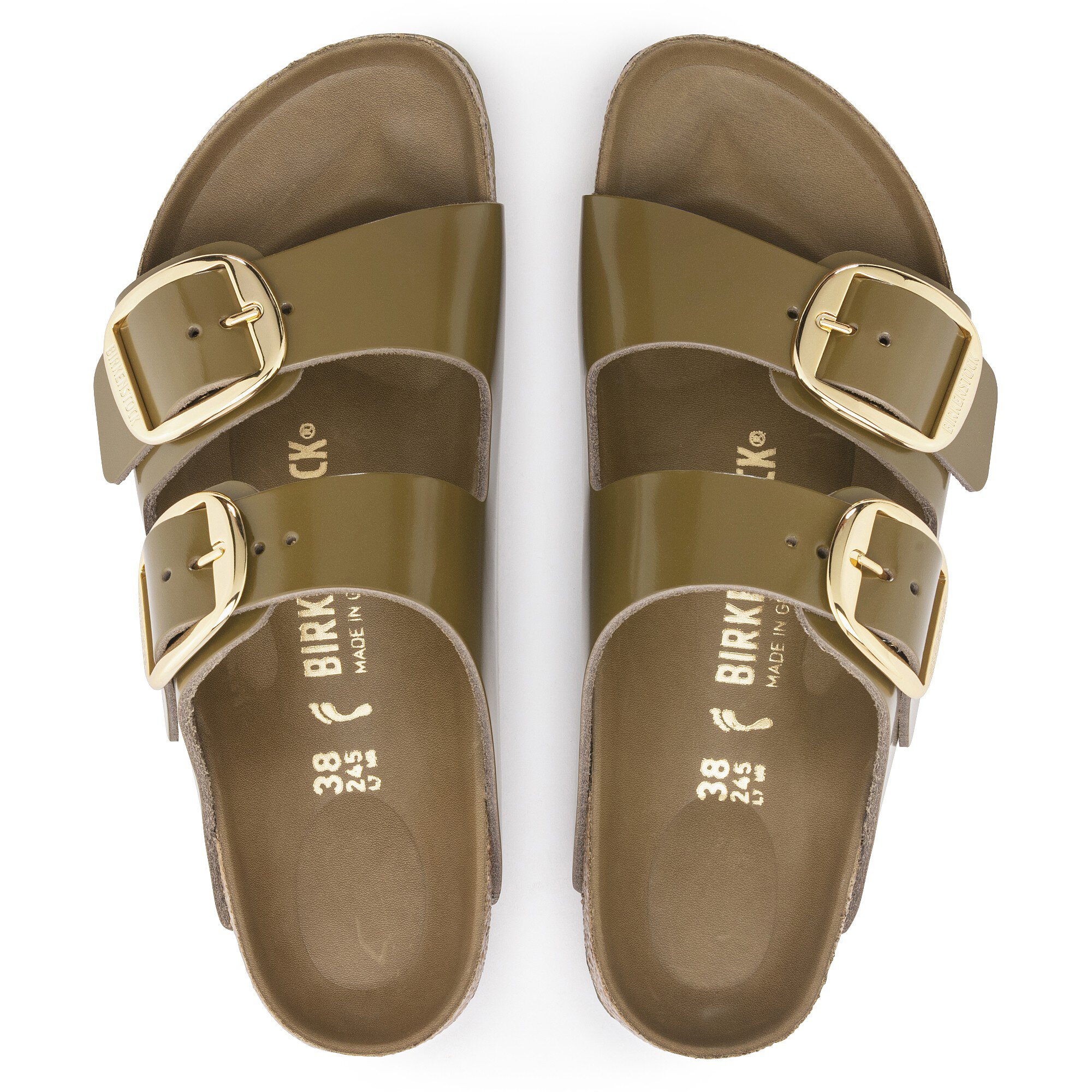 Birkenstock】Arizona ビッグバックル エナメルレザー 靴・シューズ