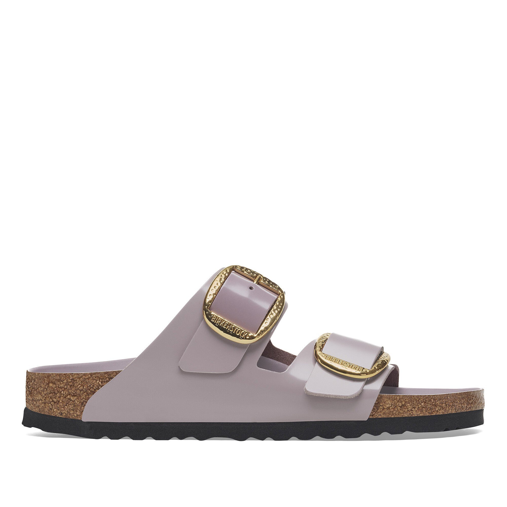 Arizona Hammered Big Buckle Natural Leather Patent High