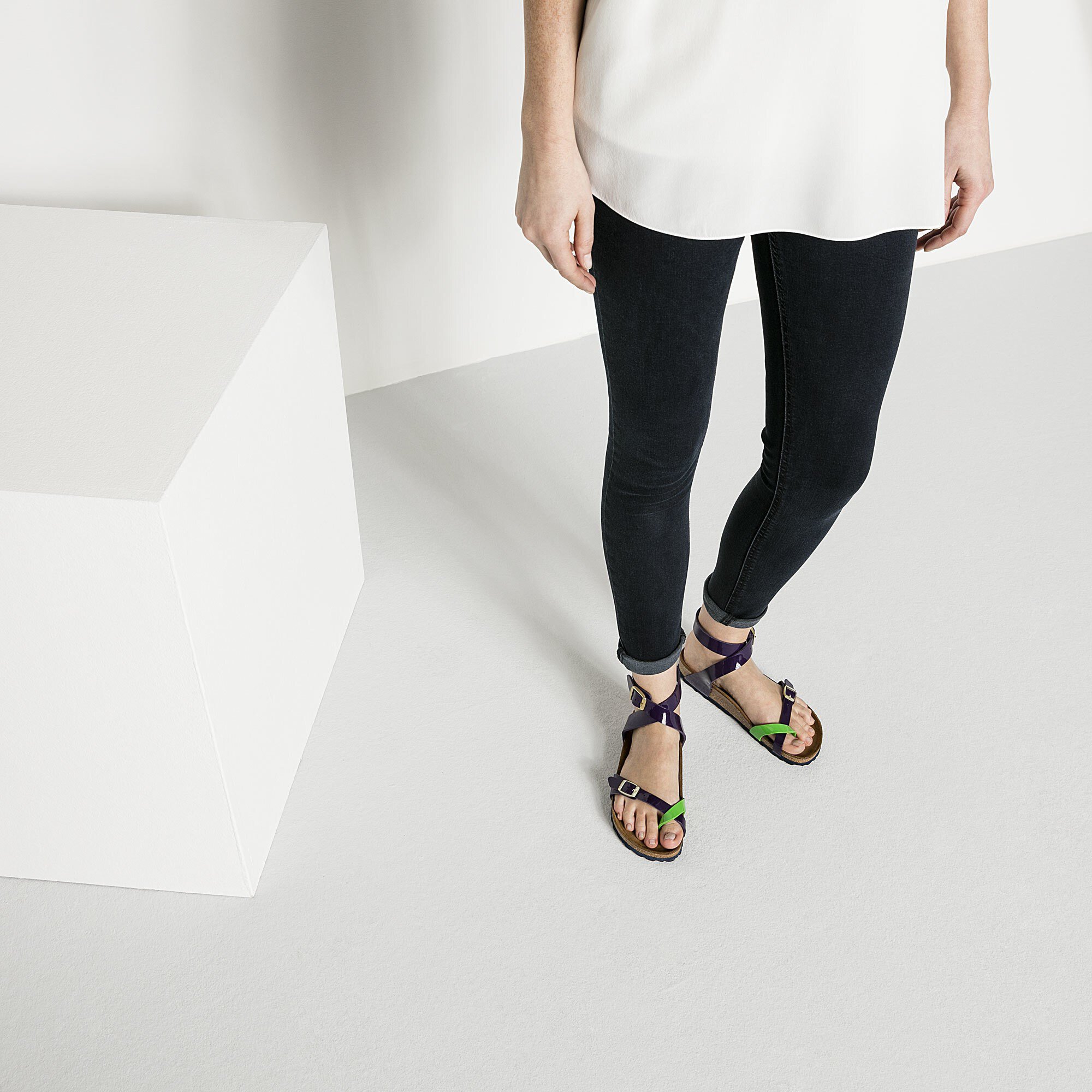 red black plaid shoes