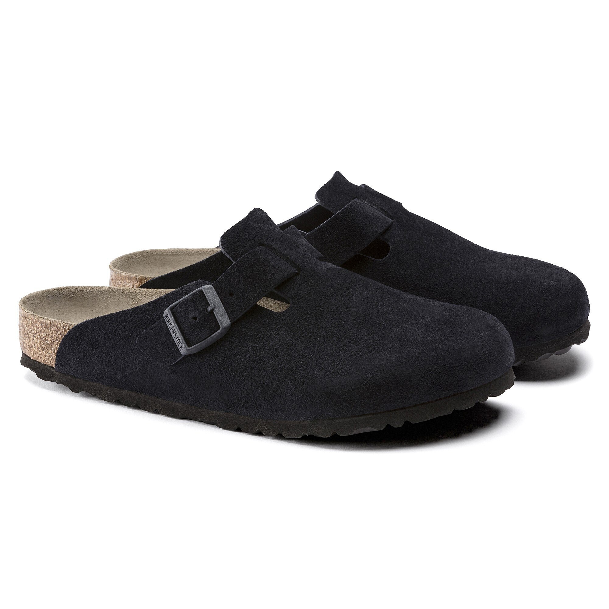 Birkenstock boston on sale blue suede