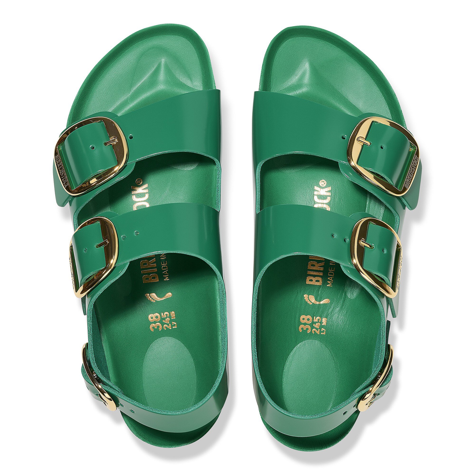 Milano Big Buckle Natural Leather Patent High Shine Digital
