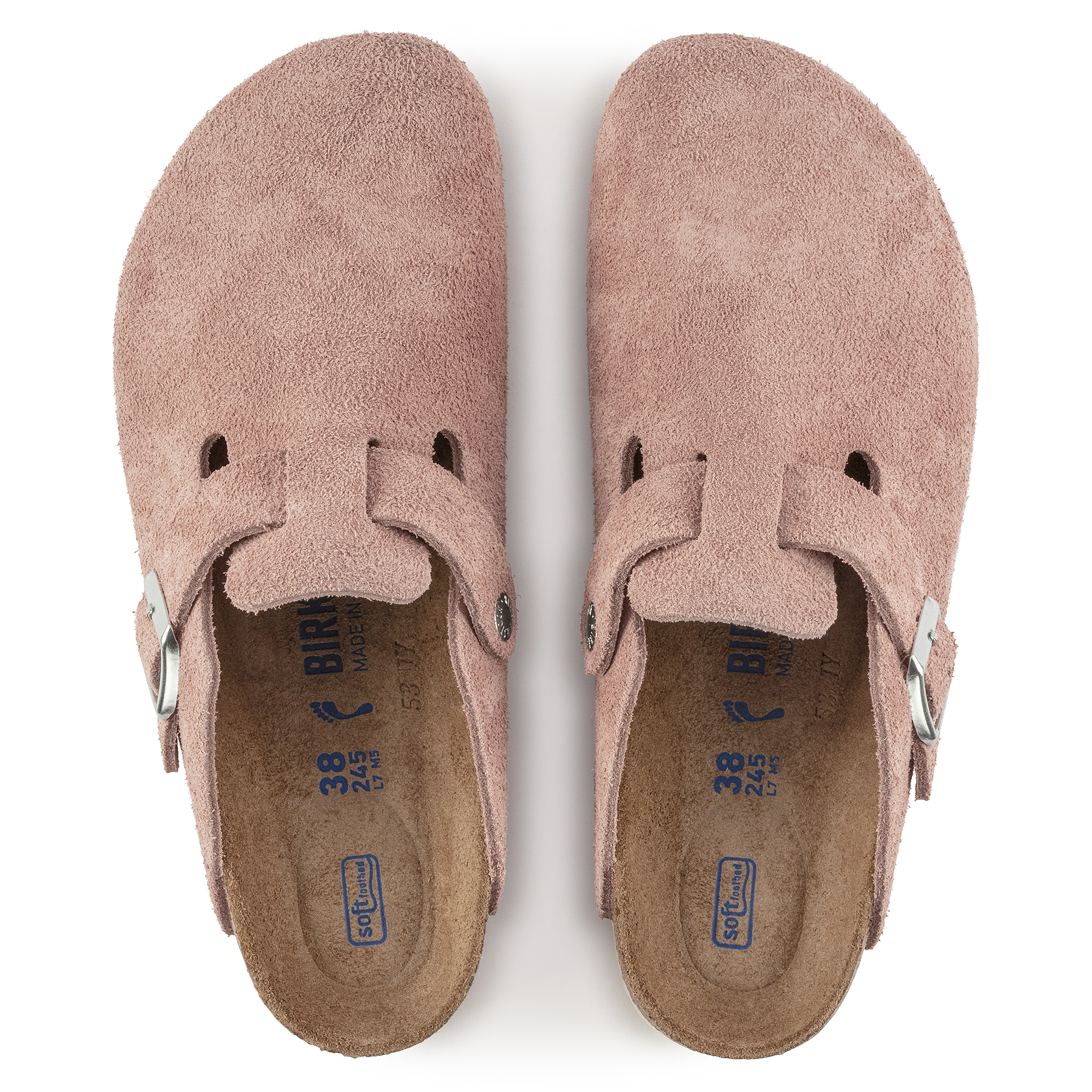 Boston Soft Footbed Suede Leather Pink Clay | BIRKENSTOCK