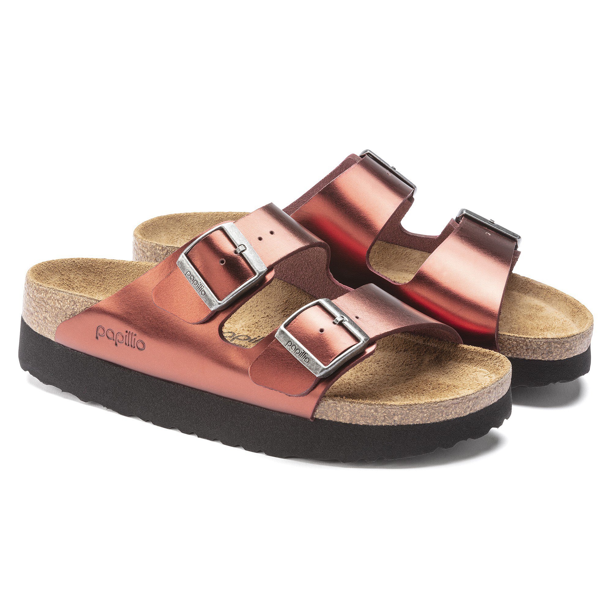 Arizona Platform Leather Metallic Tourmaline | BIRKENSTOCK