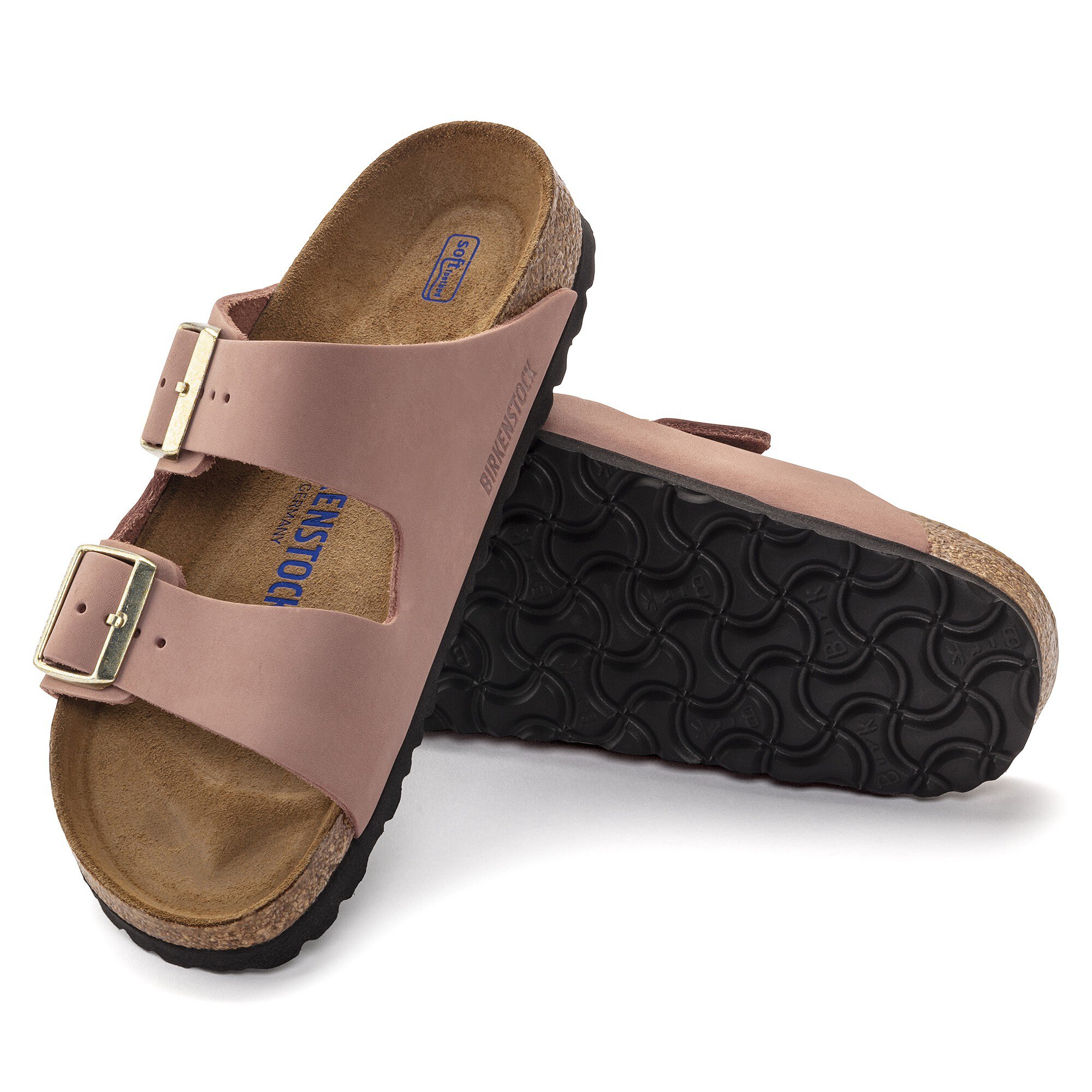 Arizona Footbed Nubuck Leather Rose BIRKENSTOCK