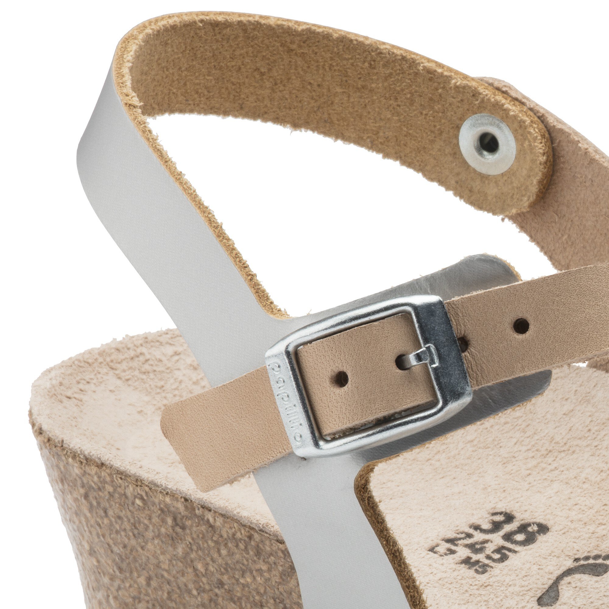 Ashley Leather Frosted Metallic Silver BIRKENSTOCK
