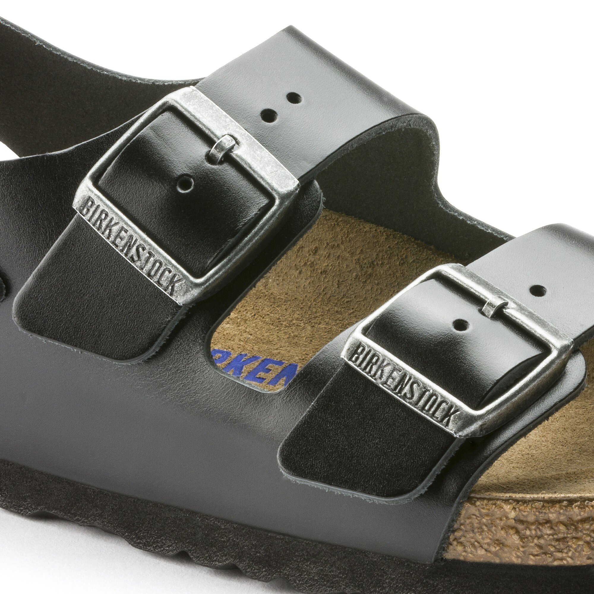 forene Procent arrangere Milano Soft Footbed Smooth Leather Amalfi Black | BIRKENSTOCK