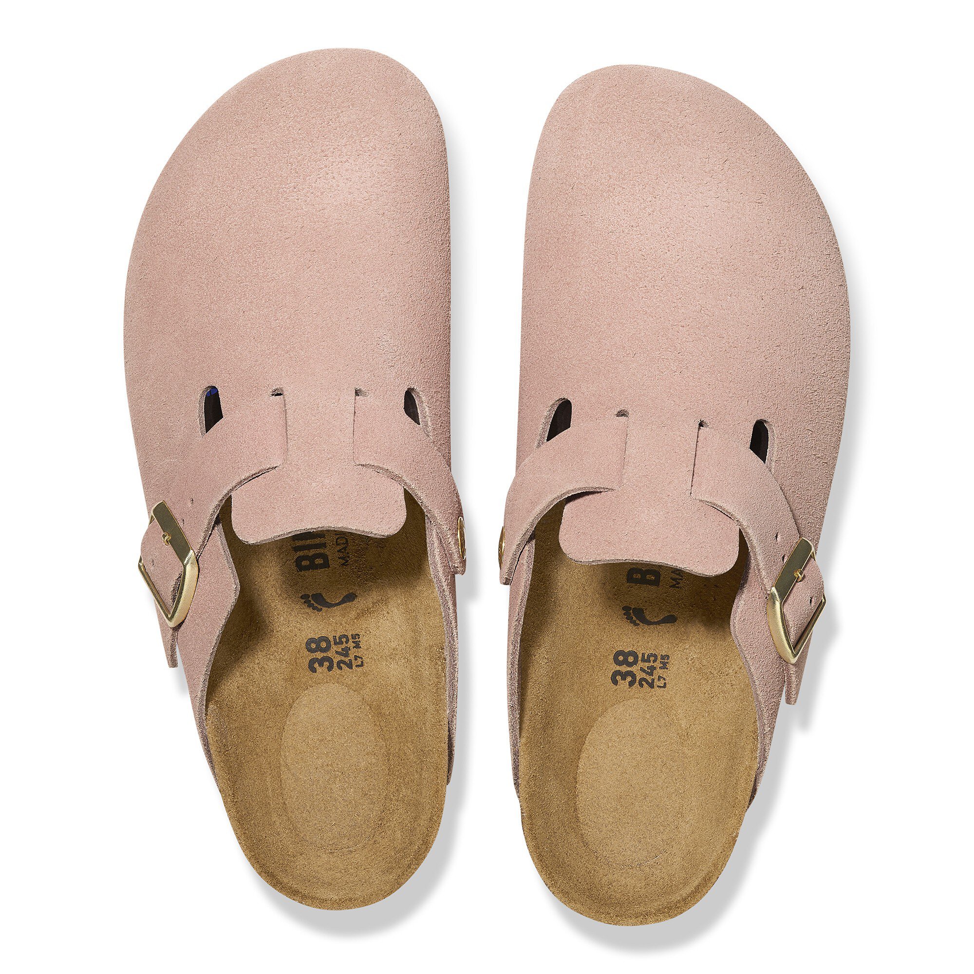 BIRKENSTOCK　BOSTON ビルケンシュトック　ボストン　38 BIRKENSTOCK BOSTON SOFT FOOTBED SUEDE ( REGULAR FIT ) STONE