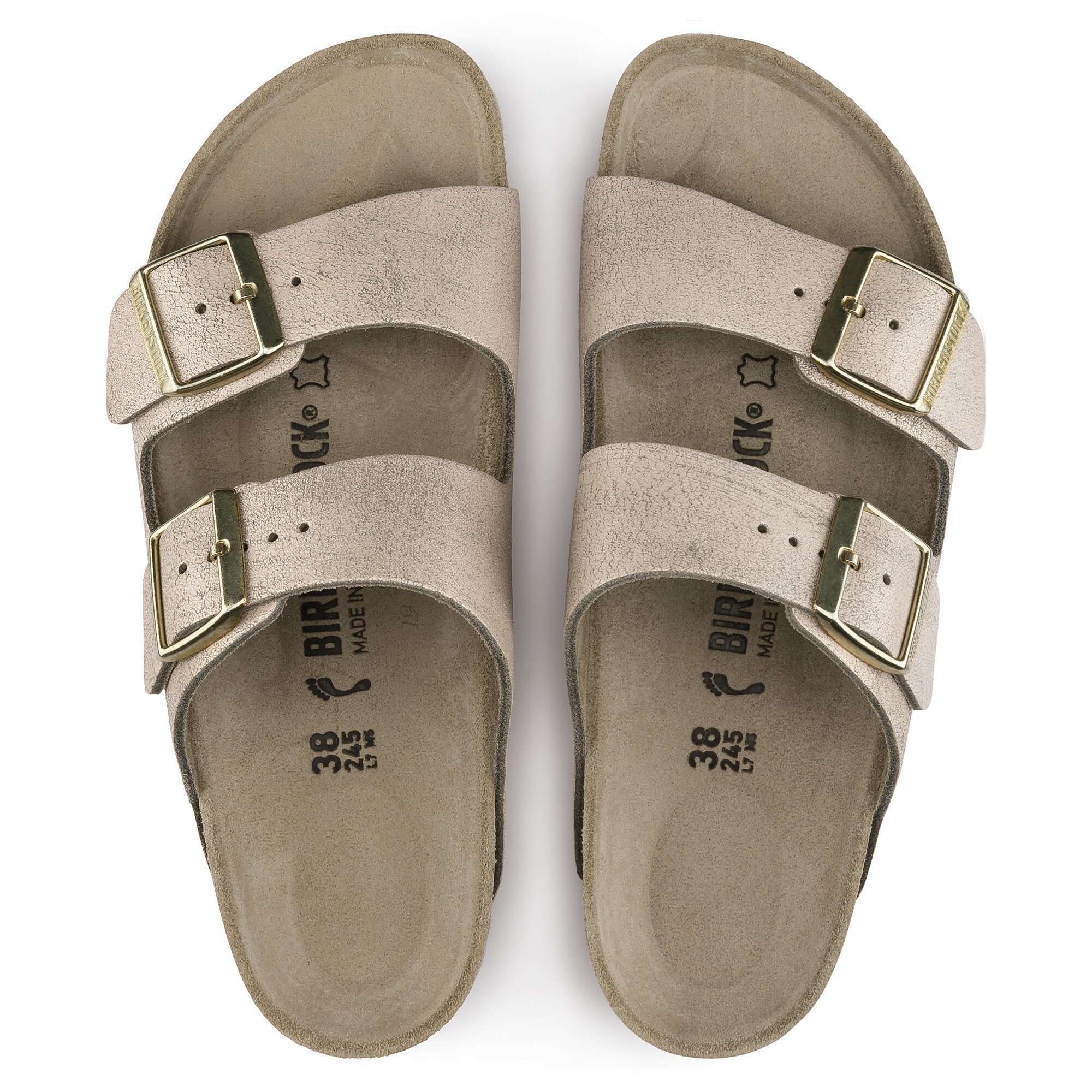 birkenstock arizona two strap sandals rose suede