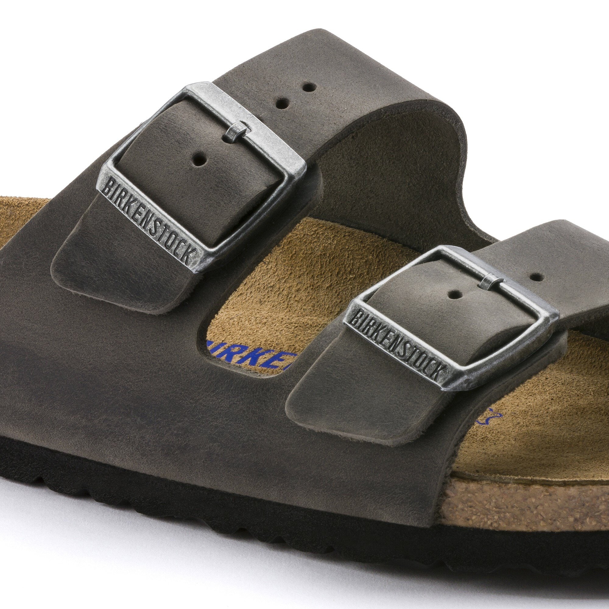 Birkenstock Arizona Soft Footbed (39 Iron Oiled Leather)