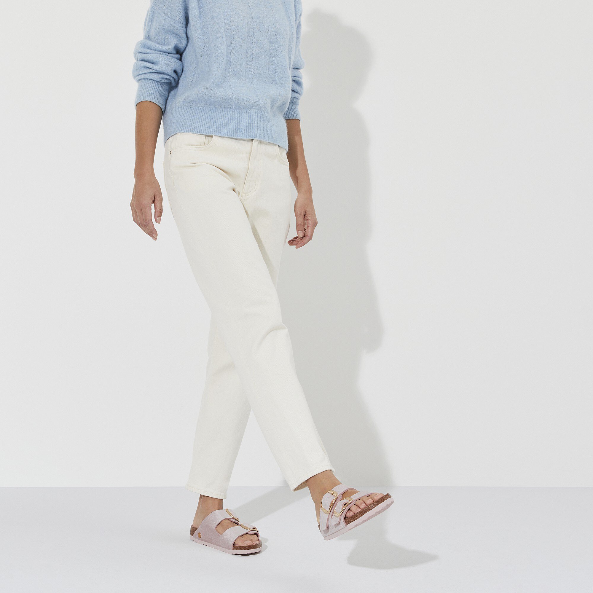 Birkenstock arizona big buckle light best sale rose