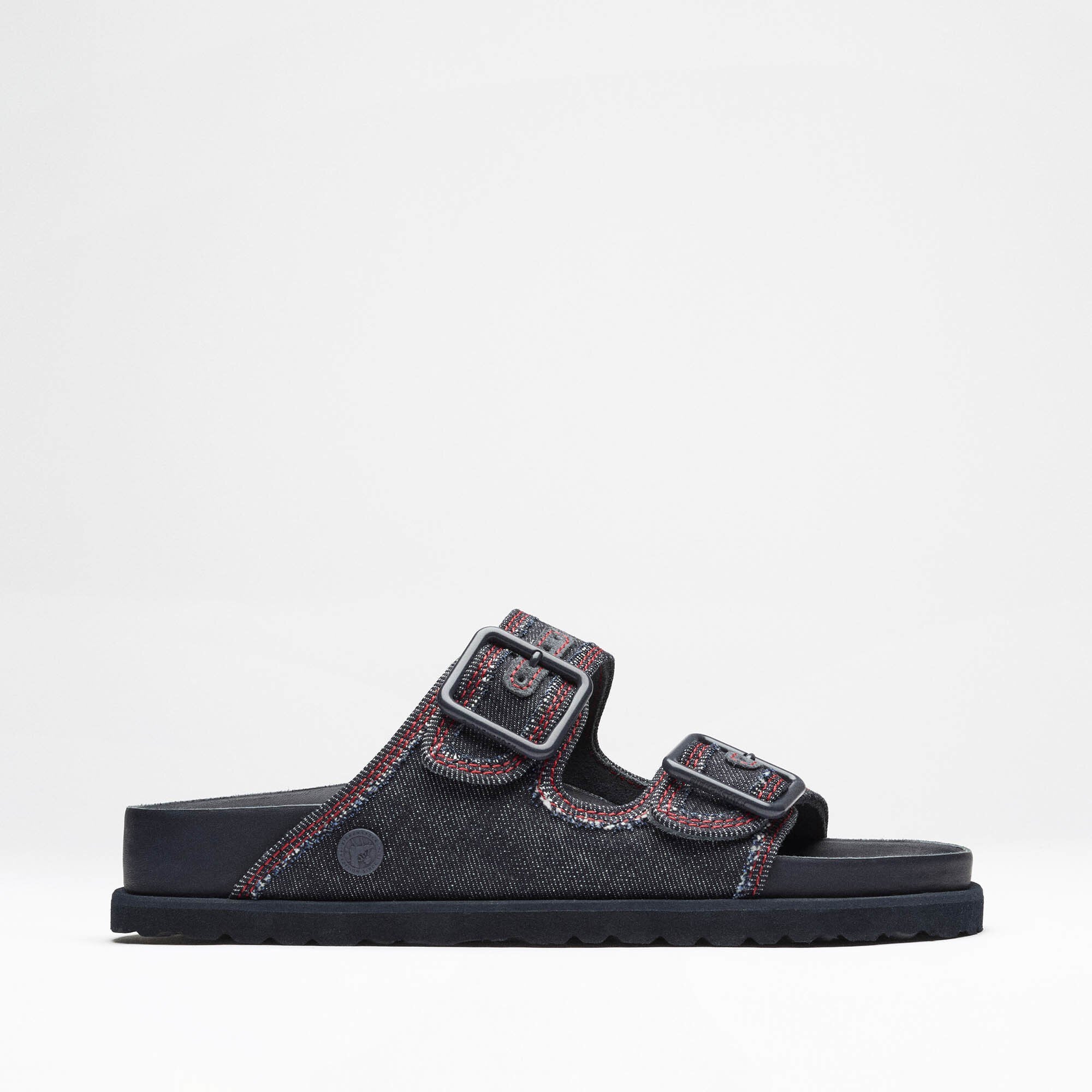 1774 Arizona Denim Natural Leather-Felt Dark Wash Denim