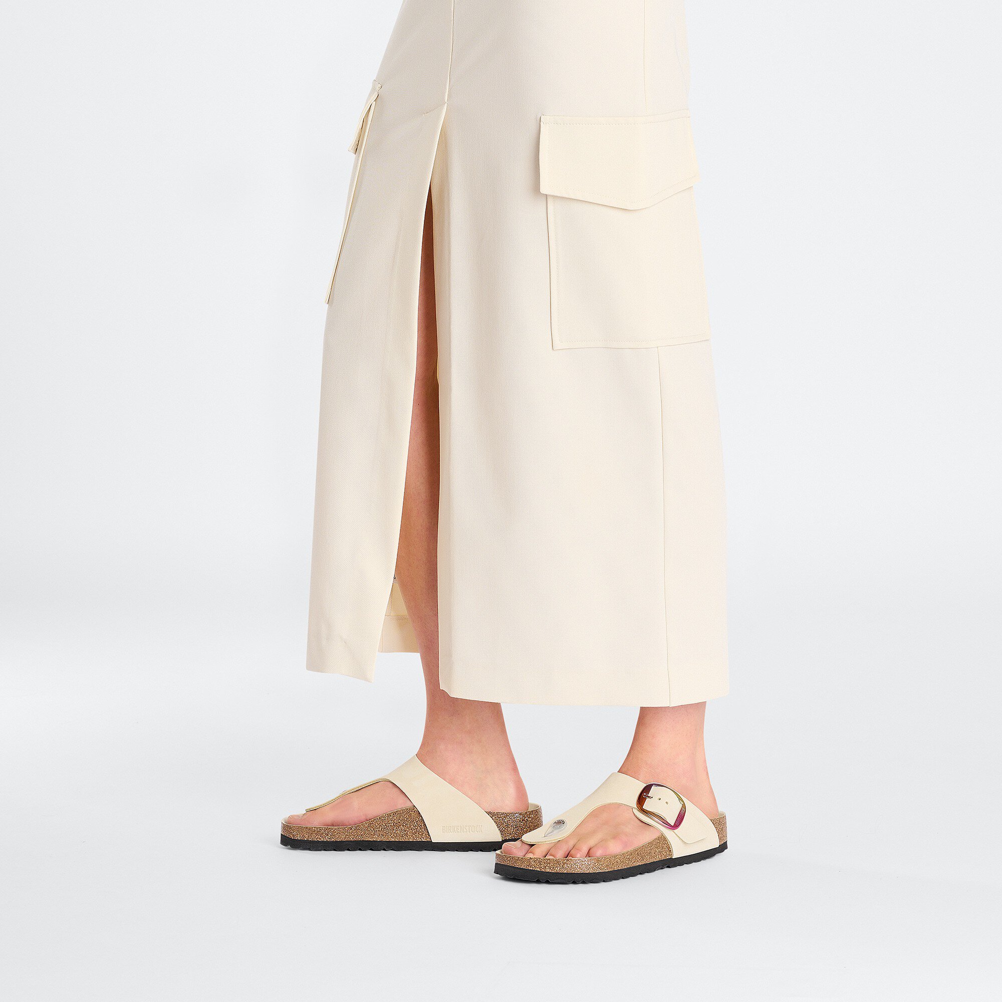 Gizeh Big Buckle Nubuck Leather Ecru | BIRKENSTOCK Gizeh Big Buckle Nubuck Leather Ecru | BIRKENSTOCK