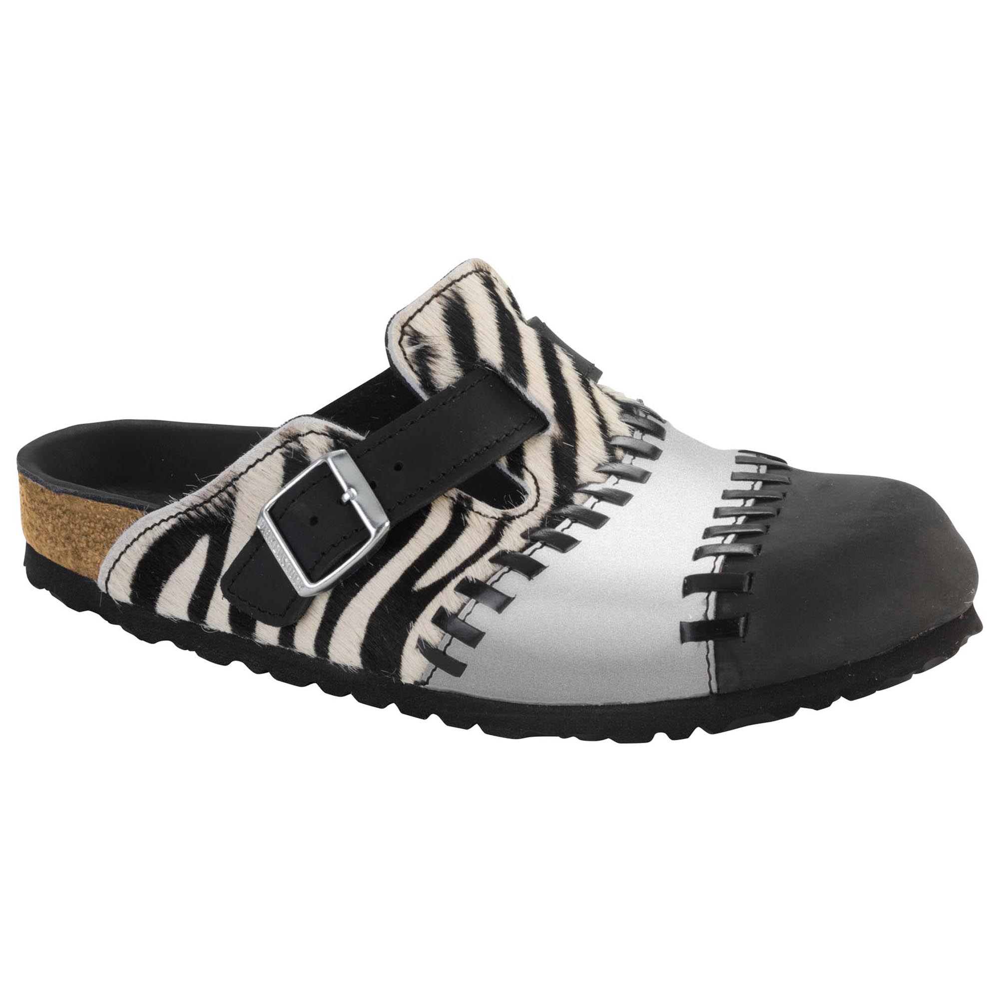 zebra birkenstock sandals