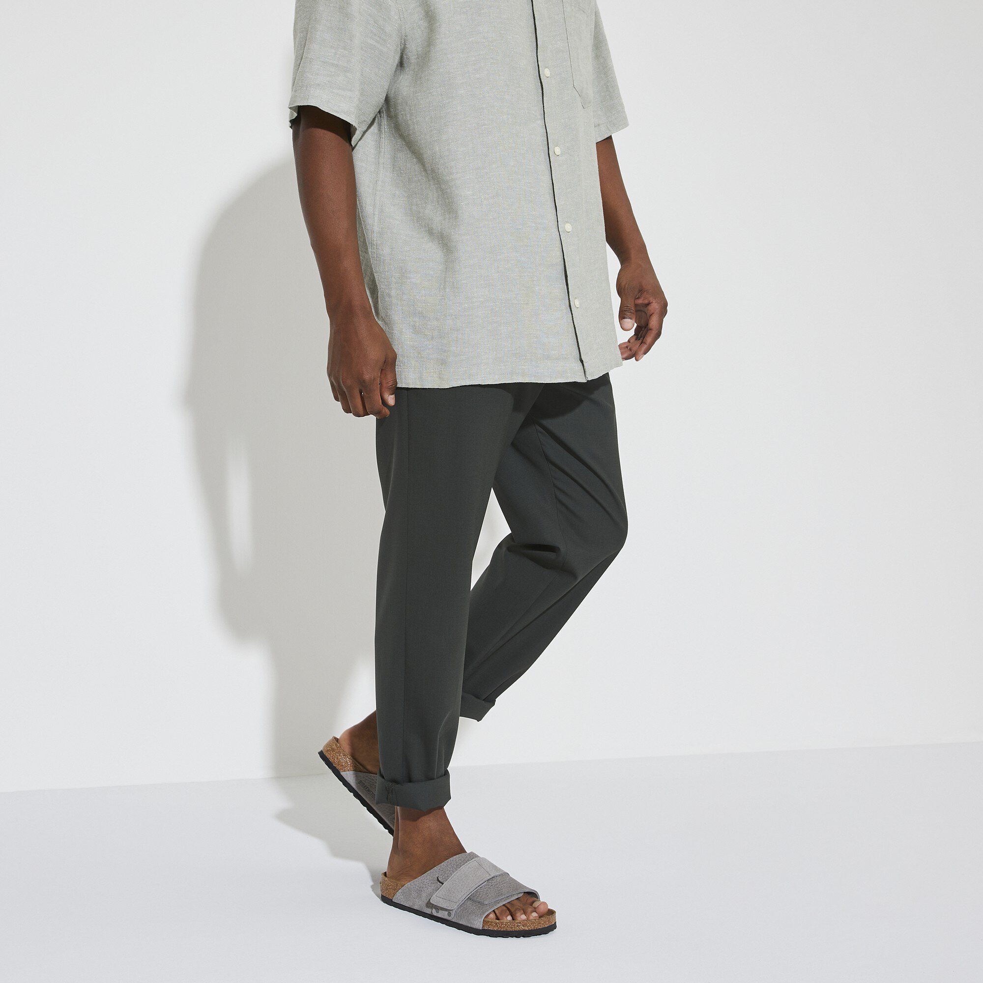 Kyoto Nubuk Leather Desert Buck Whale Gray | BIRKENSTOCK