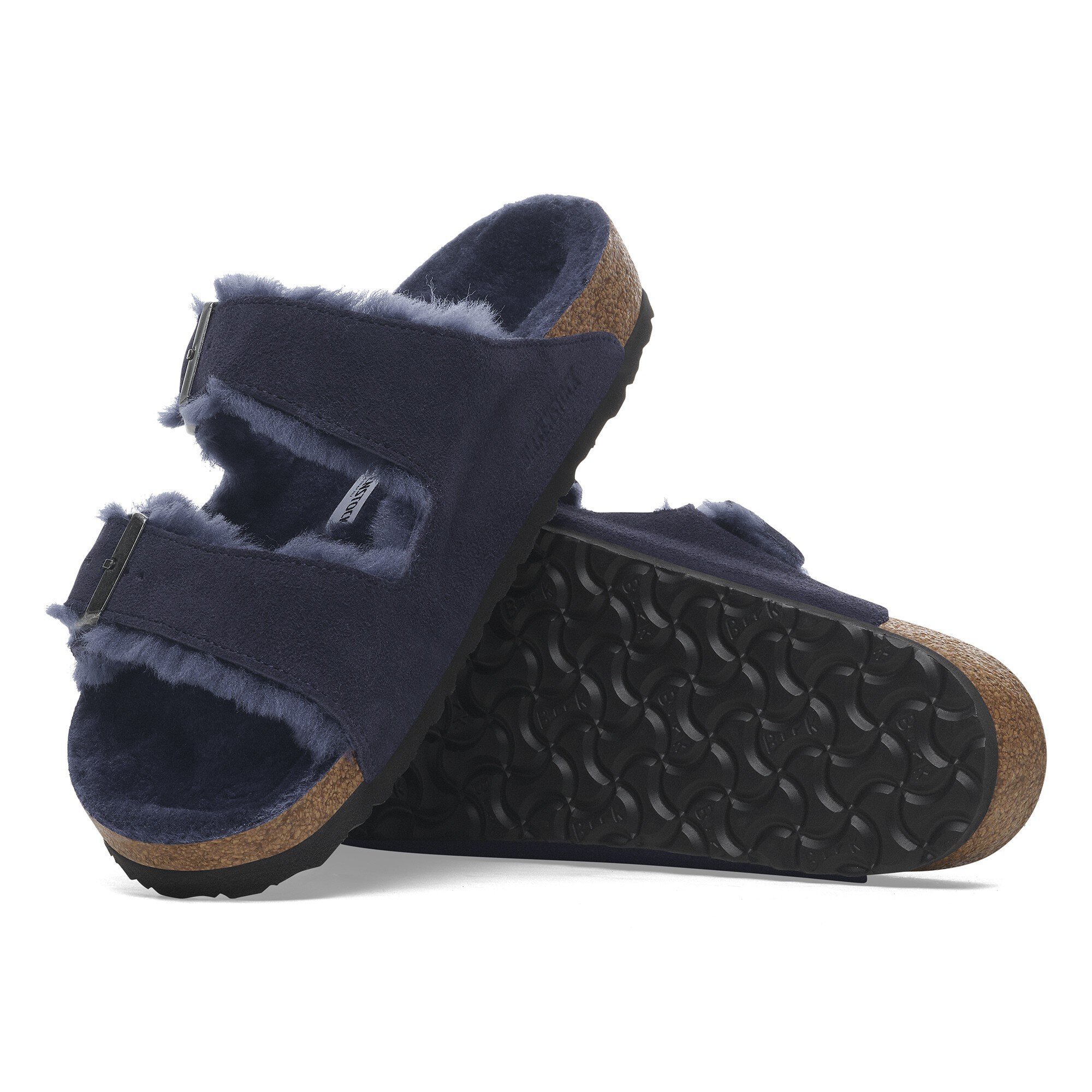 Arizona Shearling Suede Leather Black | BIRKENSTOCK
