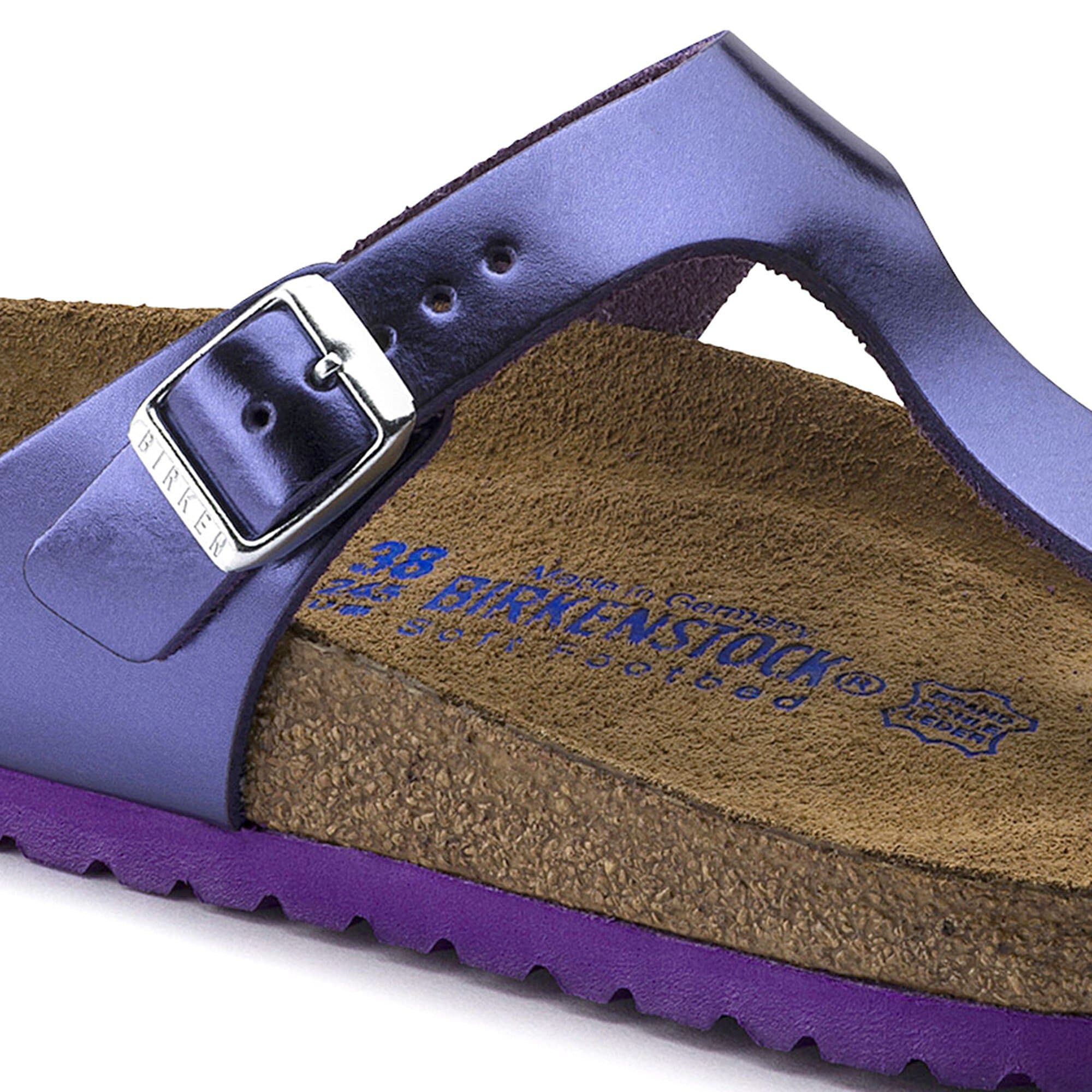 purple metallic birkenstocks