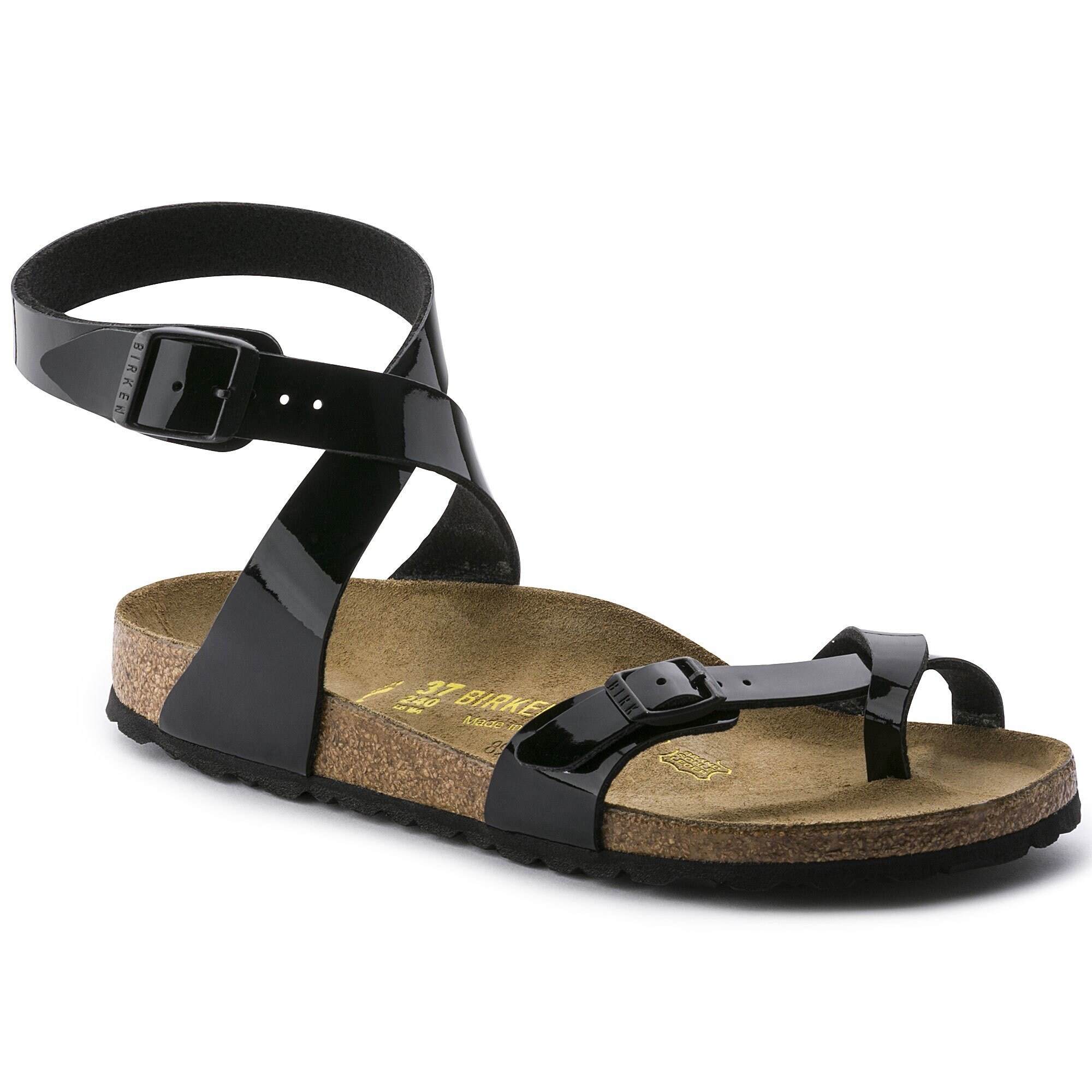 birkenstock yara patent black