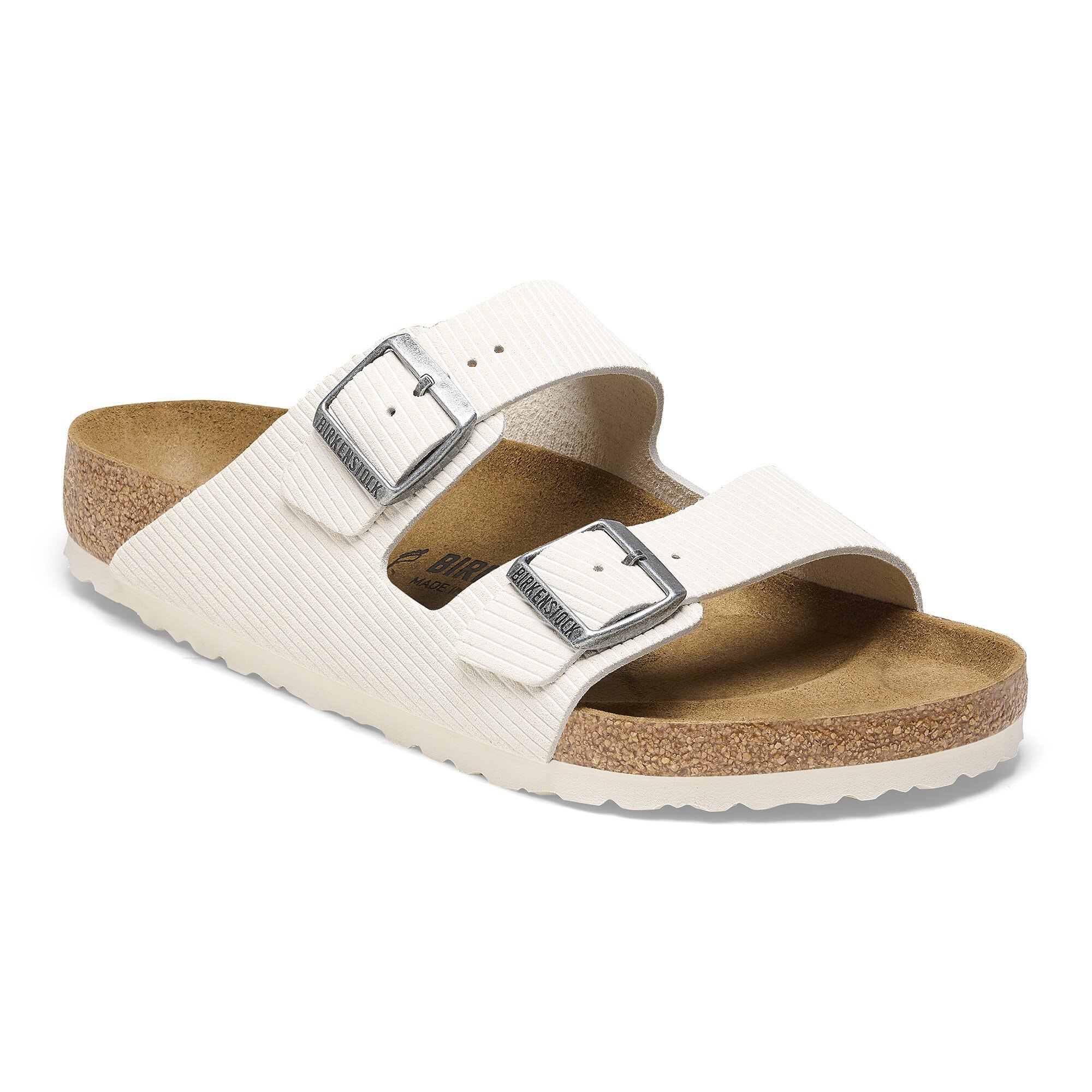 Arizona Suede Embossed Corduroy Antique White | BIRKENSTOCK