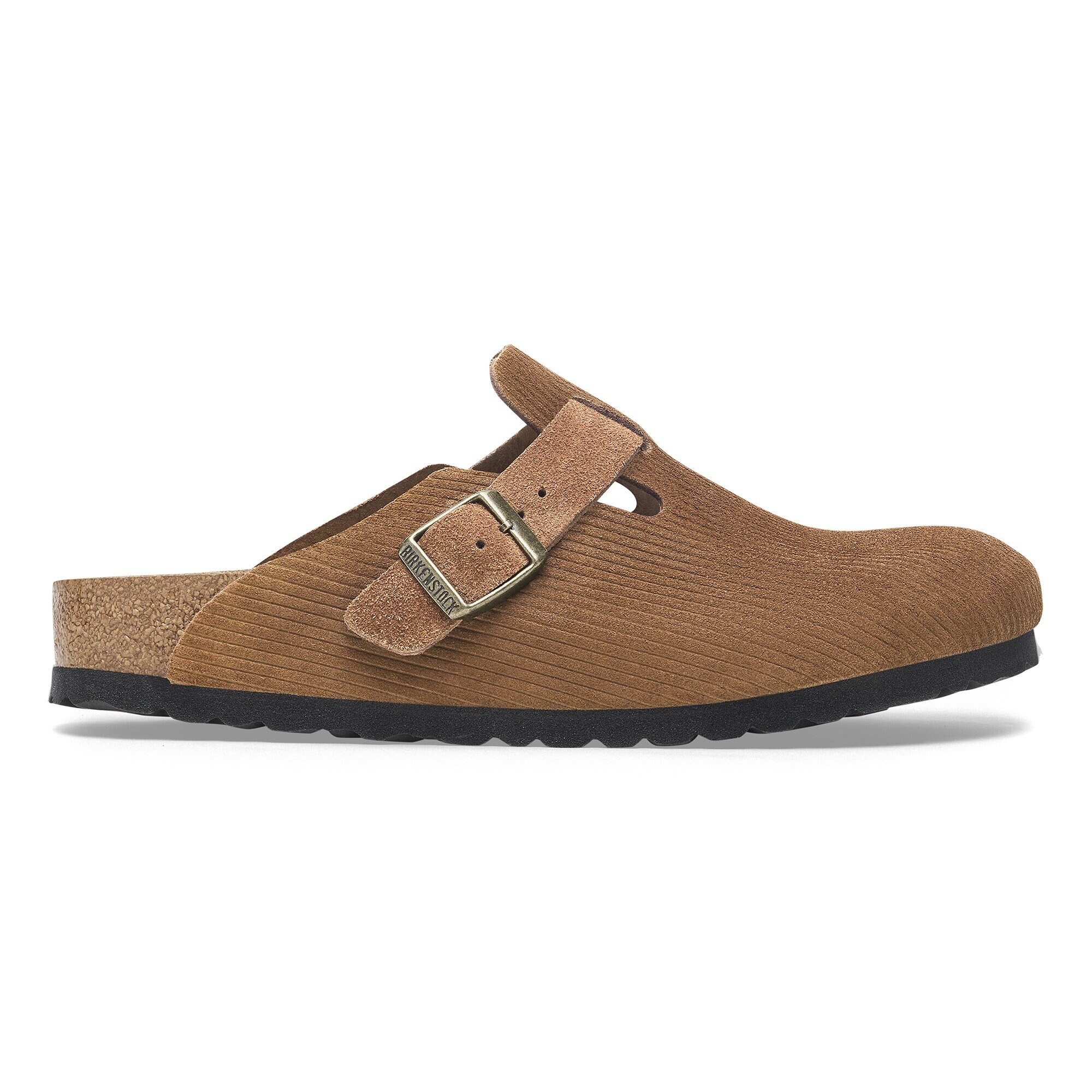 Boston Suede Leather Embossed Corduroy Dark Tea | BIRKENSTOCK