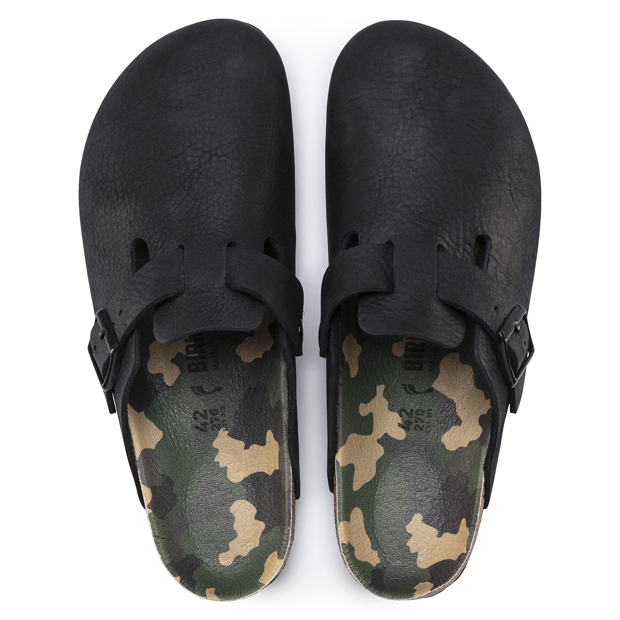 Birkenstock boston nubuck leather clearance