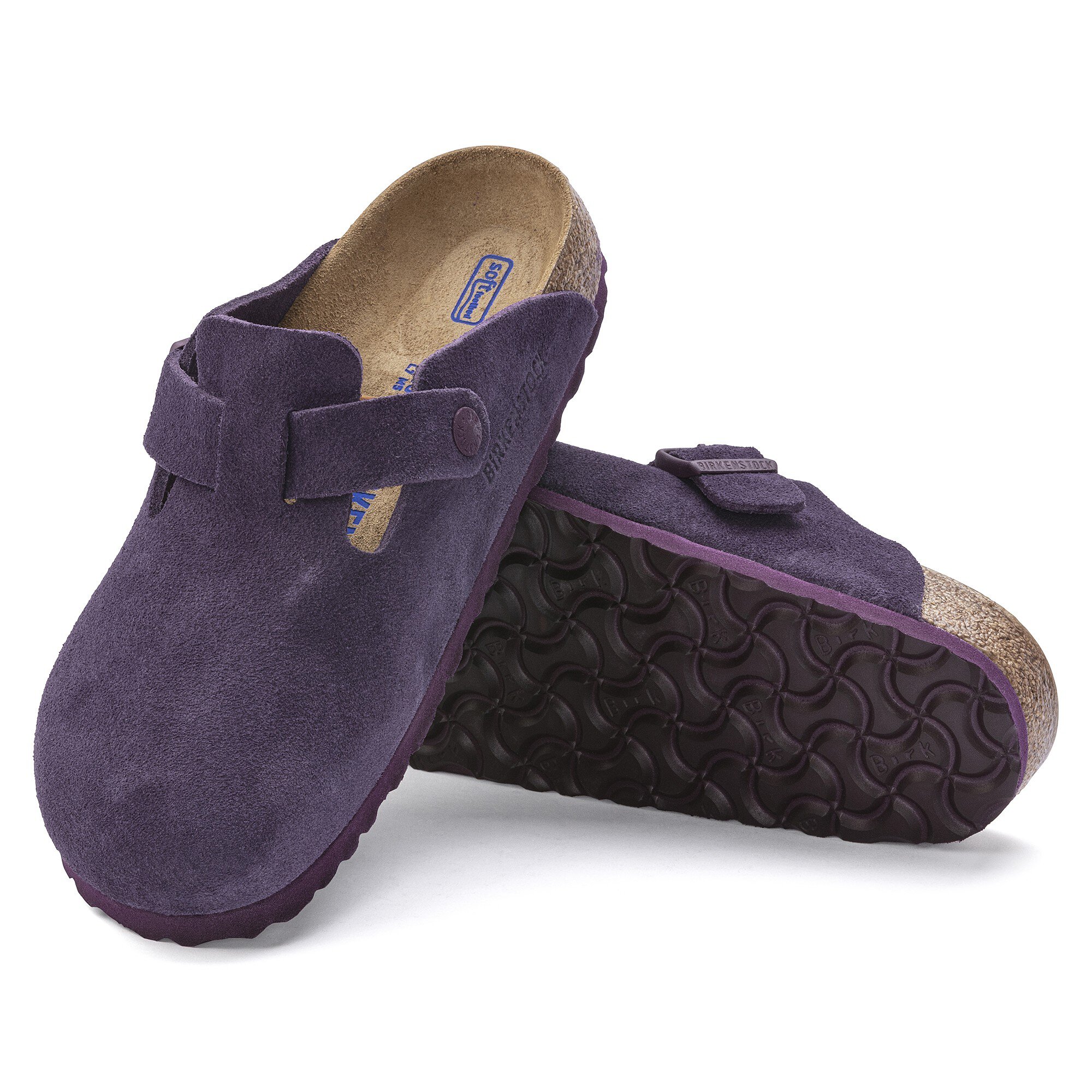 Boston Soft Footbed Suede Leather Wine | BIRKENSTOCK