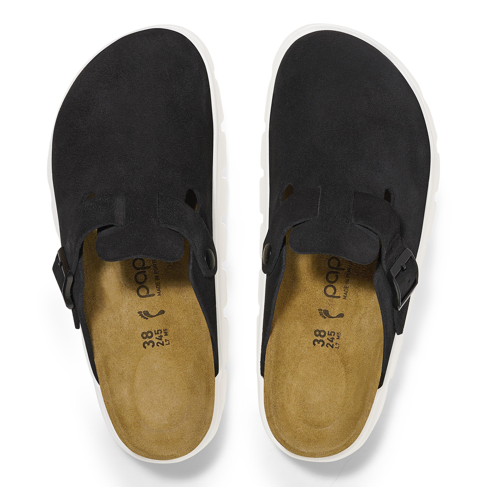 Boston Chunky Suede Leather Black | BIRKENSTOCK
