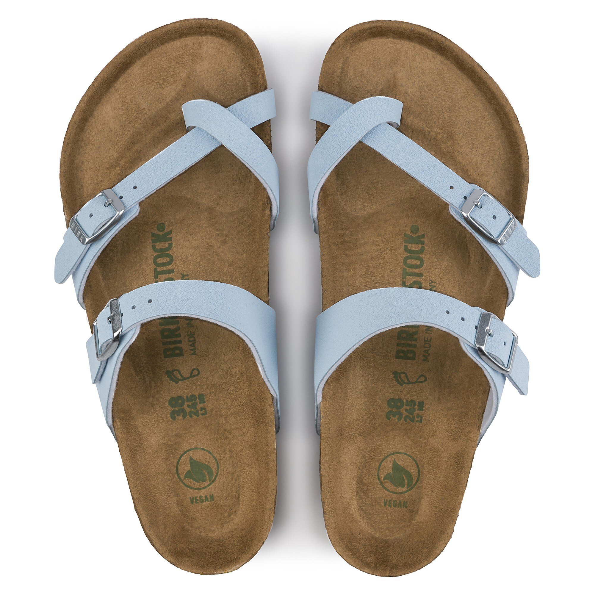 brushed sky birkenstock