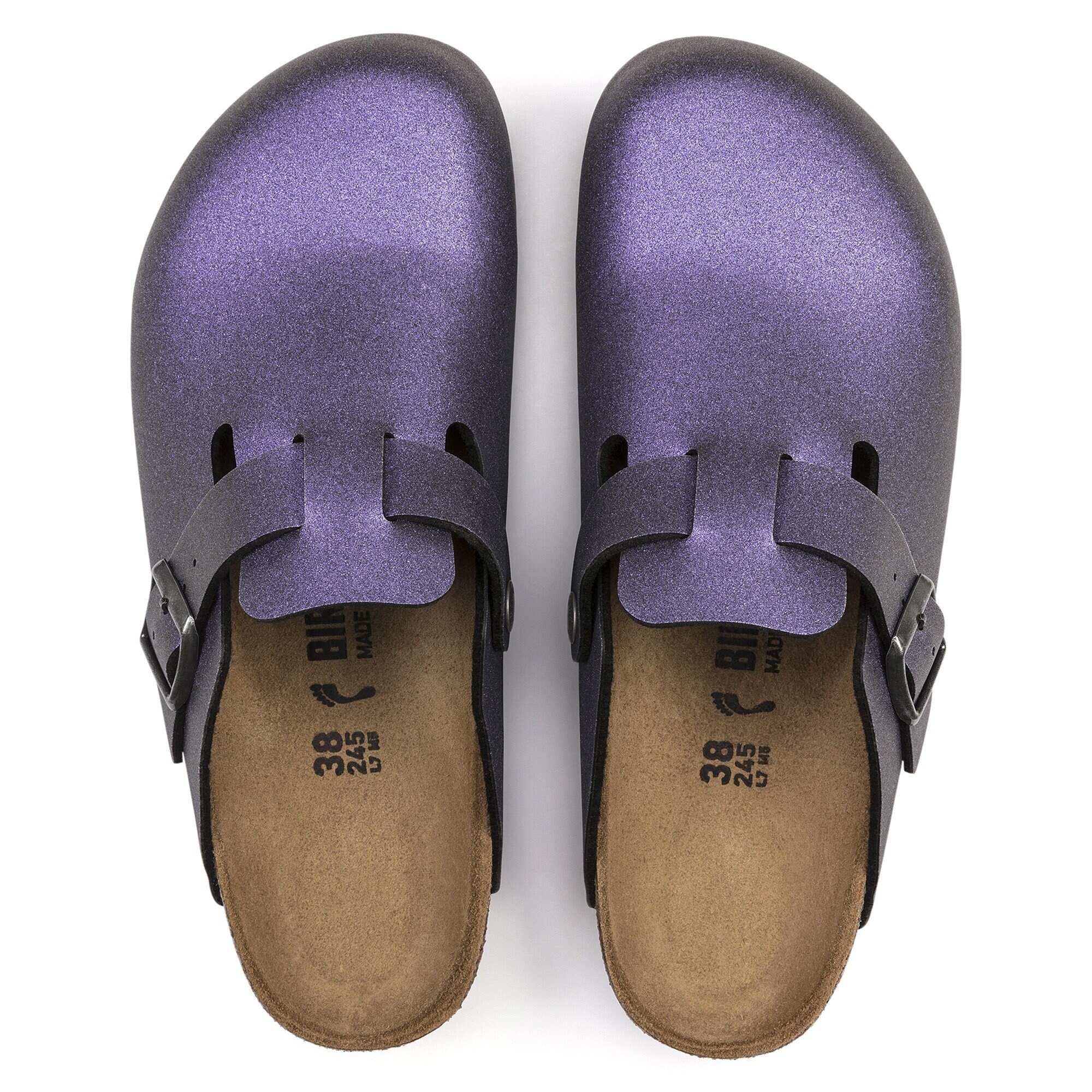 birkenstock metallic violet